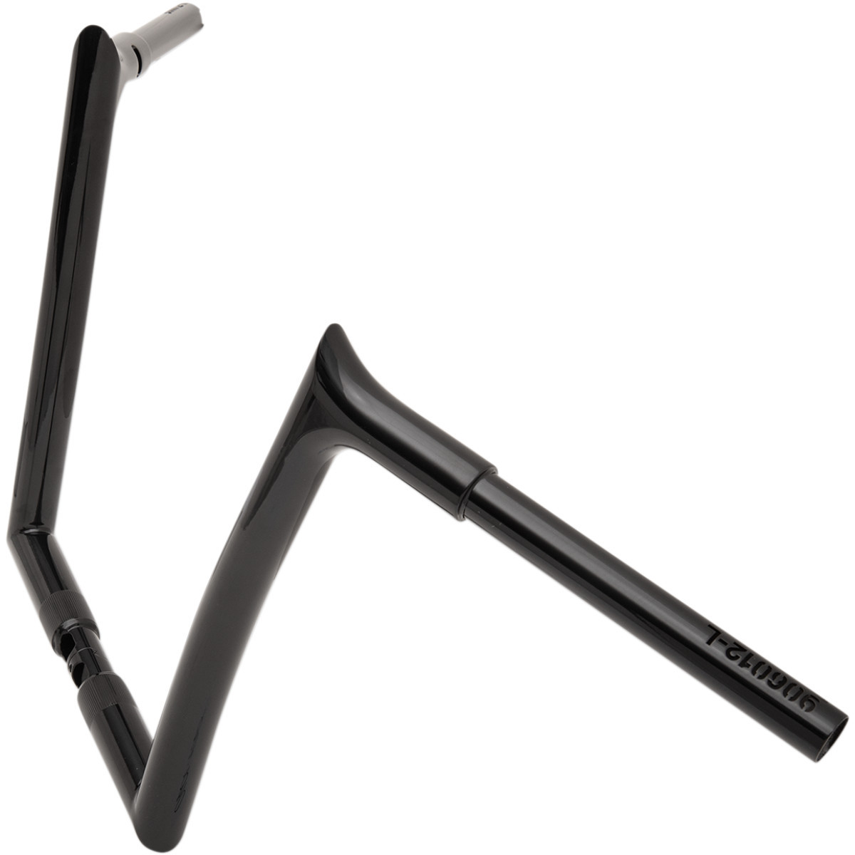 FAT Baggers INC. #906012-B - 1-1/4" EZ Install Pointed Top Handlebar - 12" - Black