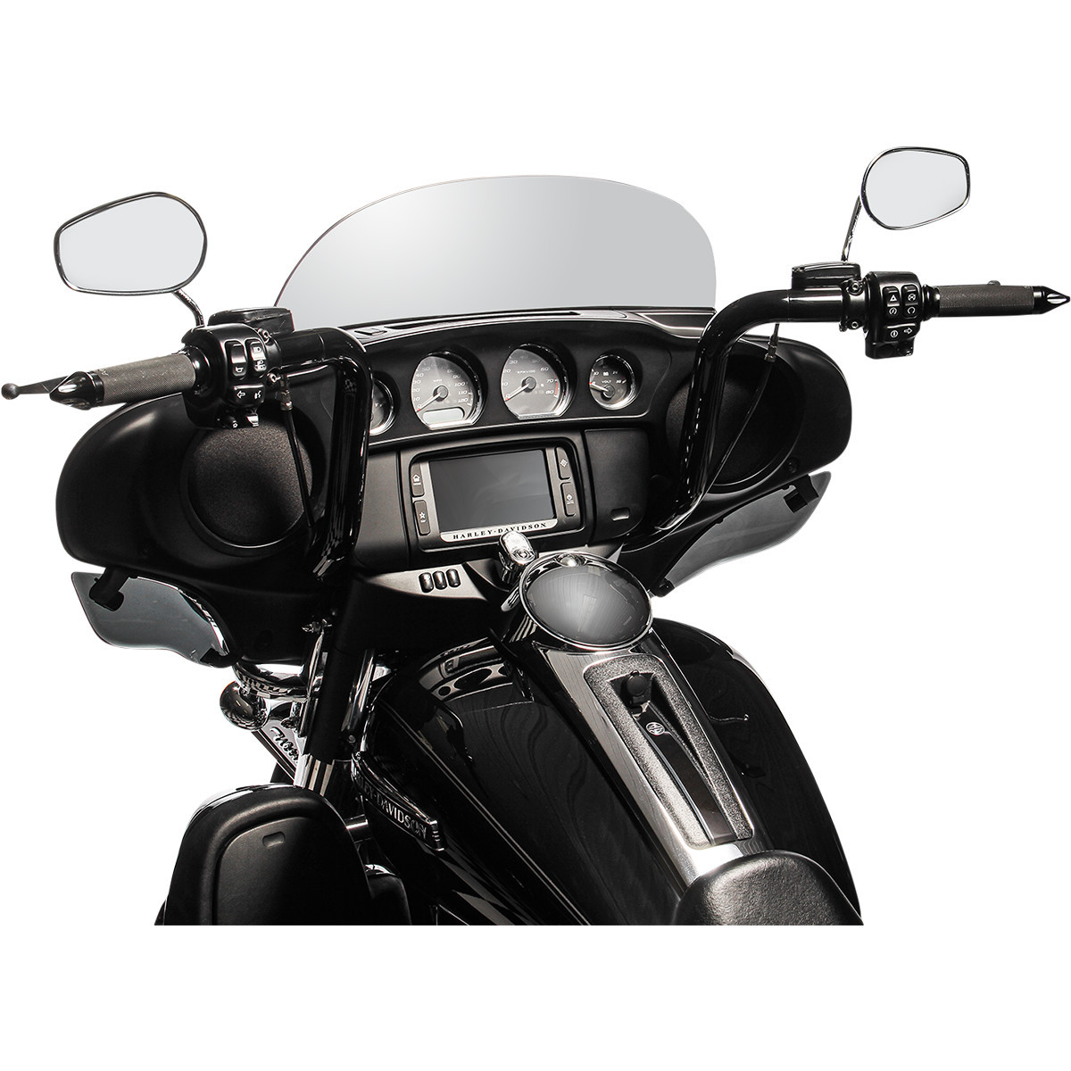 FAT Baggers INC. #803014-B - 1-1/2" EZ Install Rounded Top Handlebar - 14" - Black
