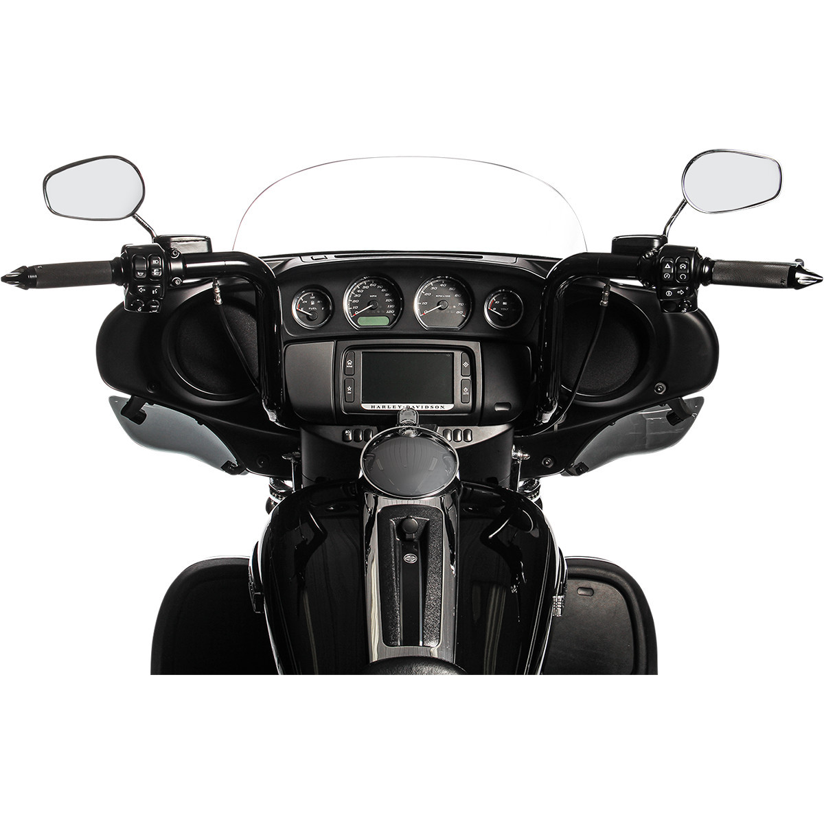FAT Baggers INC. #803014-B - 1-1/2" EZ Install Rounded Top Handlebar - 14" - Black