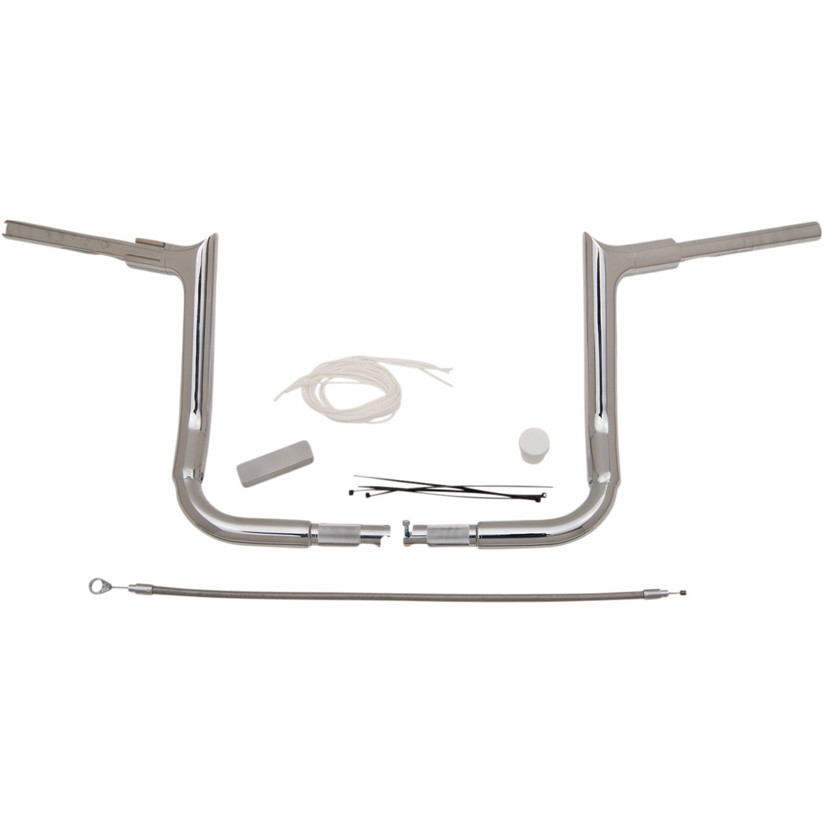 FAT Baggers INC. #809112 - 1-1/2" EZ Install Pointed Top Handlebar Kit - 12" - Chrome