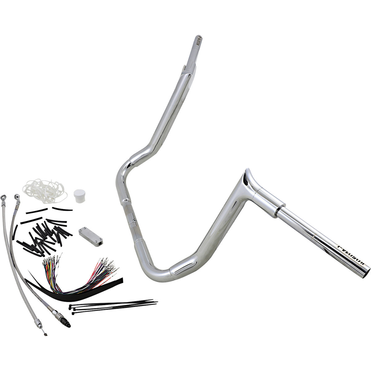 FAT Baggers INC. #809114 - 1-1/2" EZ Install Pointed Top Handlebar Kit - 14" - Chrome