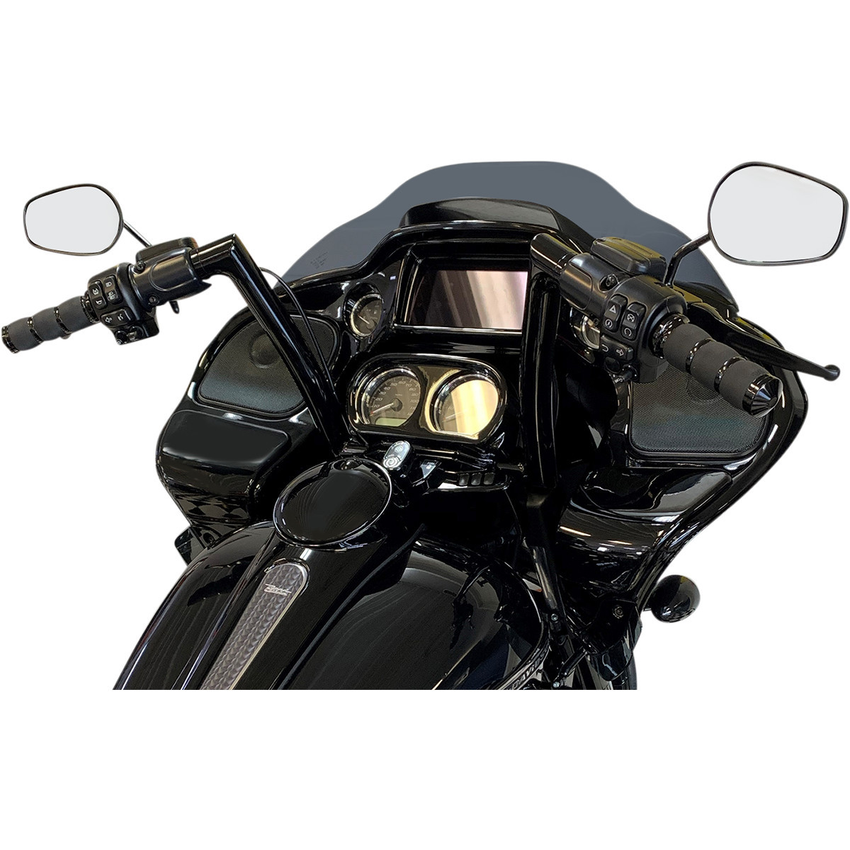 FAT Baggers INC. #606012-B - 1-1/2" EZ Install Flat Top Handlebar - 12" - Black