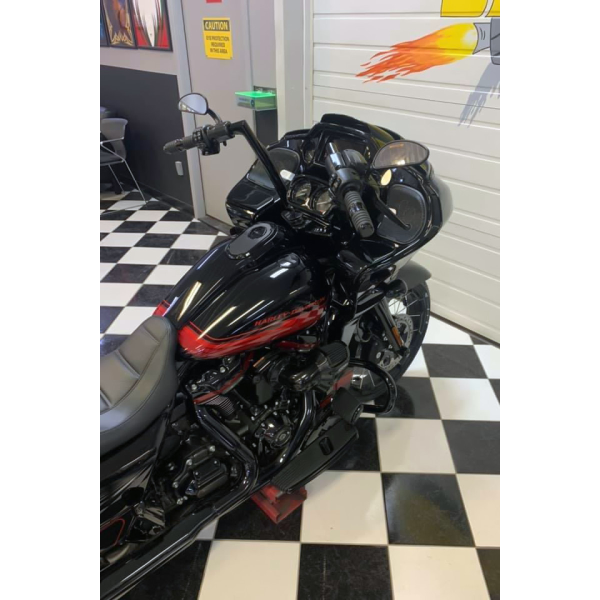 FAT Baggers INC. #706012-B - 1-1/4" EZ Install Flat Top Handlebar - 12" - Black