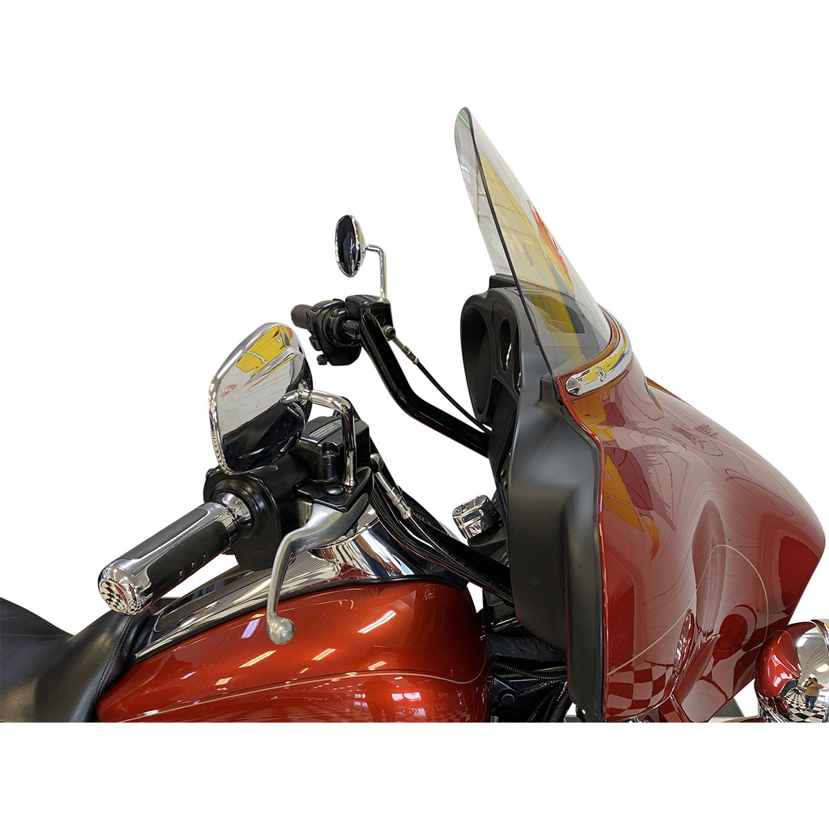 FAT Baggers INC. #905011-B - 1-1/4" EZ Install Pointed Top Handlebar - Reduced Reach - 11" - Black