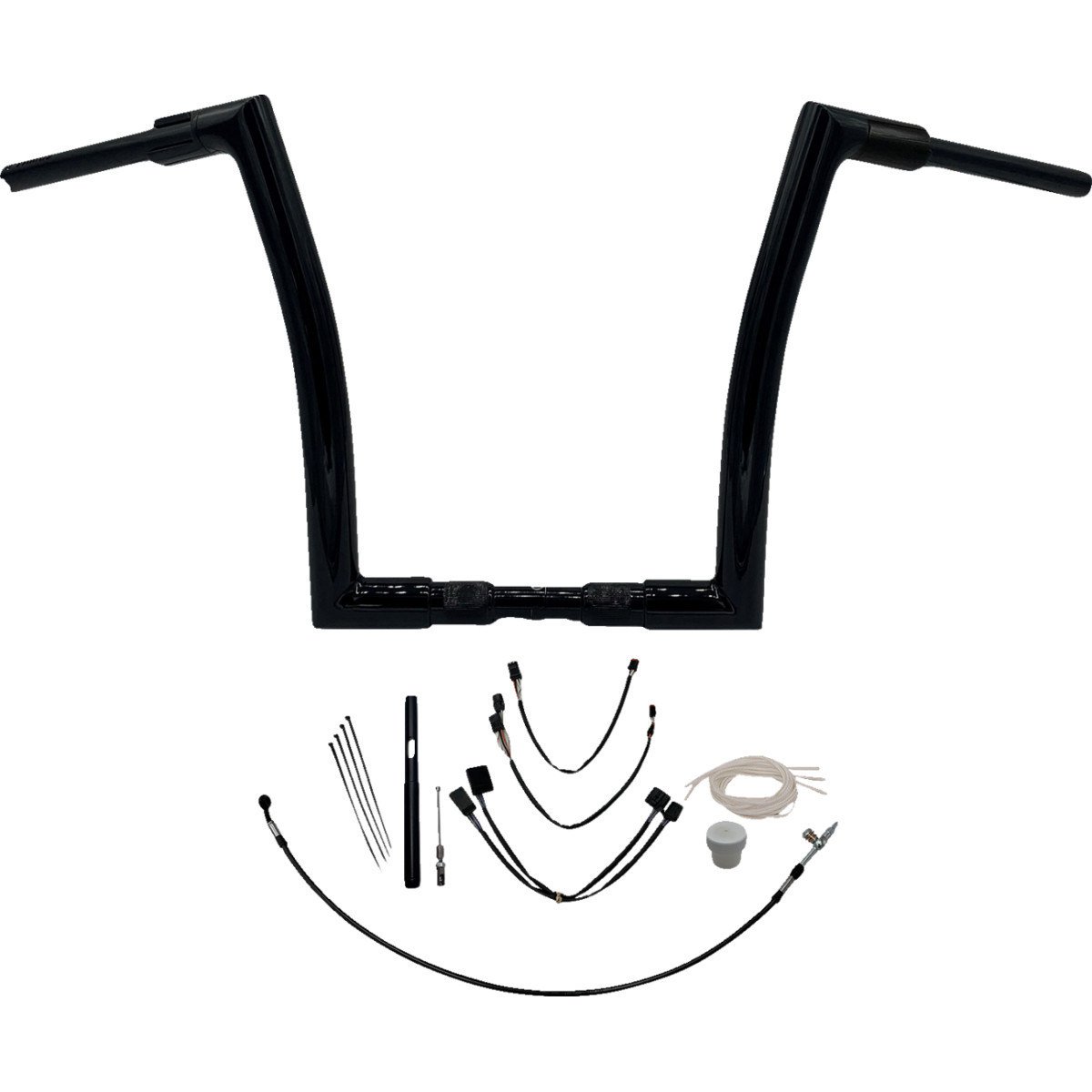 FAT Baggers INC. #619614-B - 1-1/2" EZ Install Flat Top Handlebar Kit - 14" - Black