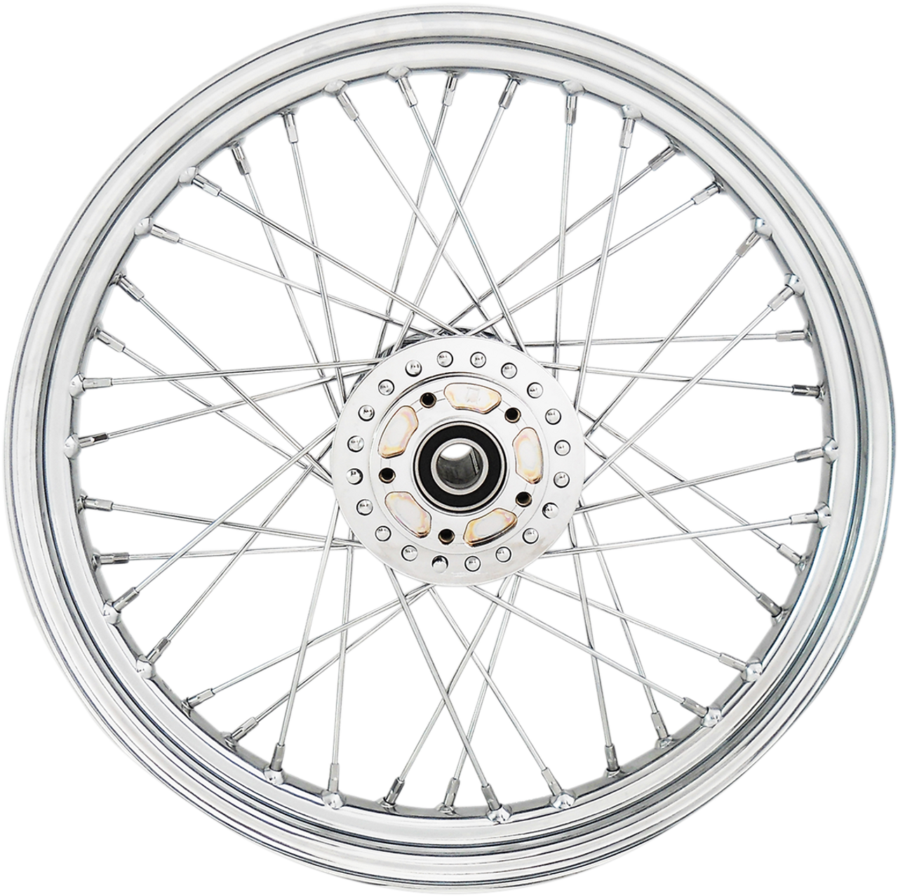 Drag Specialties #64423 - Wheel - Laced - 40 Spoke - Front - Chrome - 19x2.5 - ' 08-'10 XL
