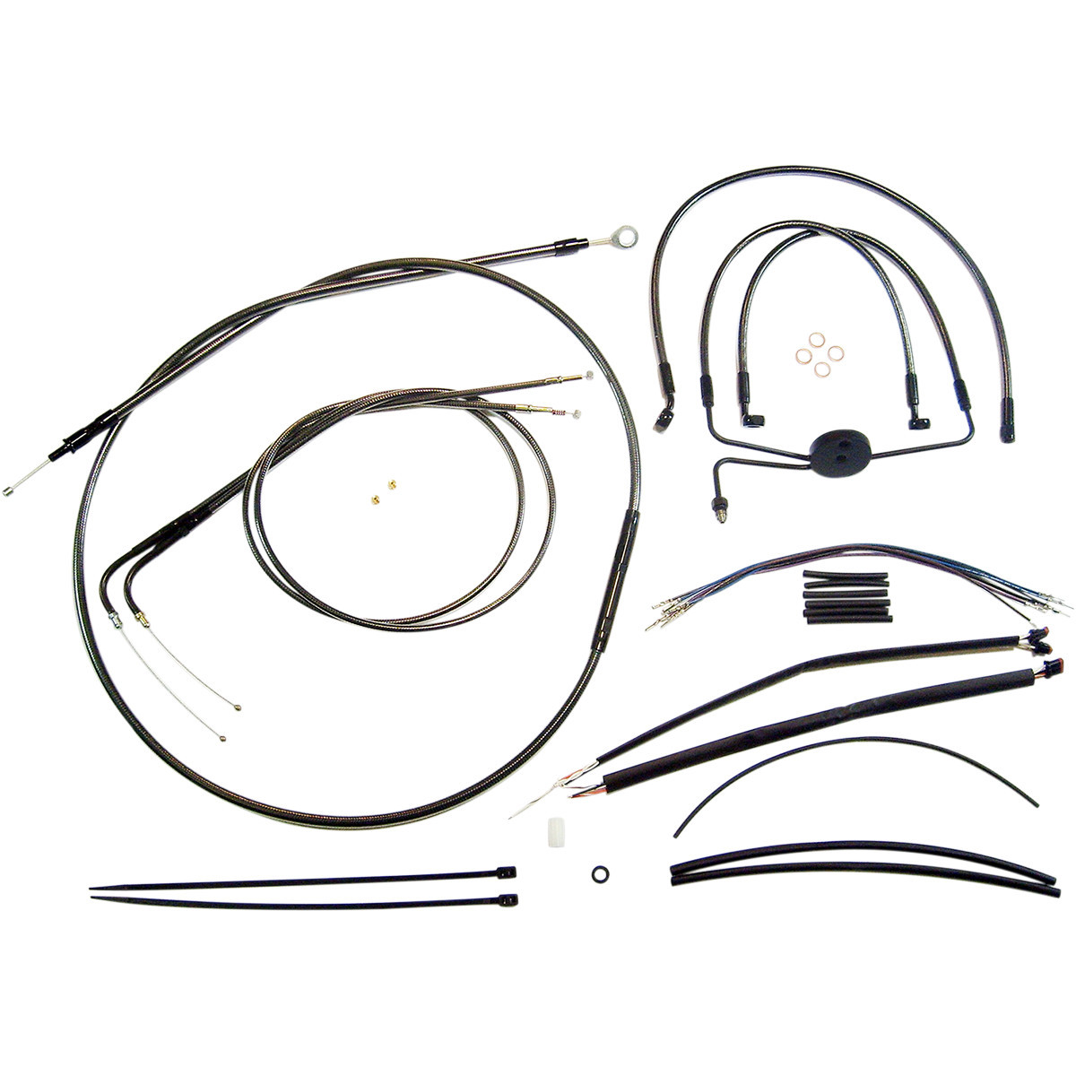Magnum Shielding #487201 - Black Pearl™ Designer Handlebar Installation Kit - 12"-14" - '12-'17 FXDF