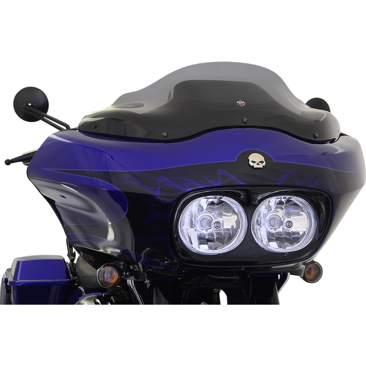 Klock Werks #KWW-01-0189 - Sport Flare® Windshield - 8" - Smoke - '98-'13 FLTR