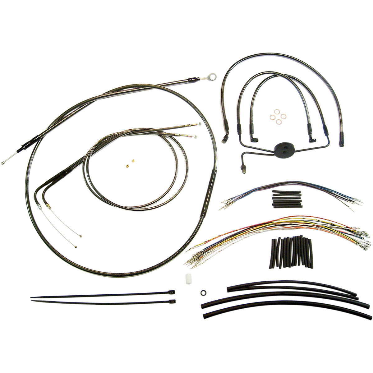 Magnum Shielding #487191 - Black Pearl™ Designer Handlebar Installation Kit - 12"-14" - '08-'11 FXDF