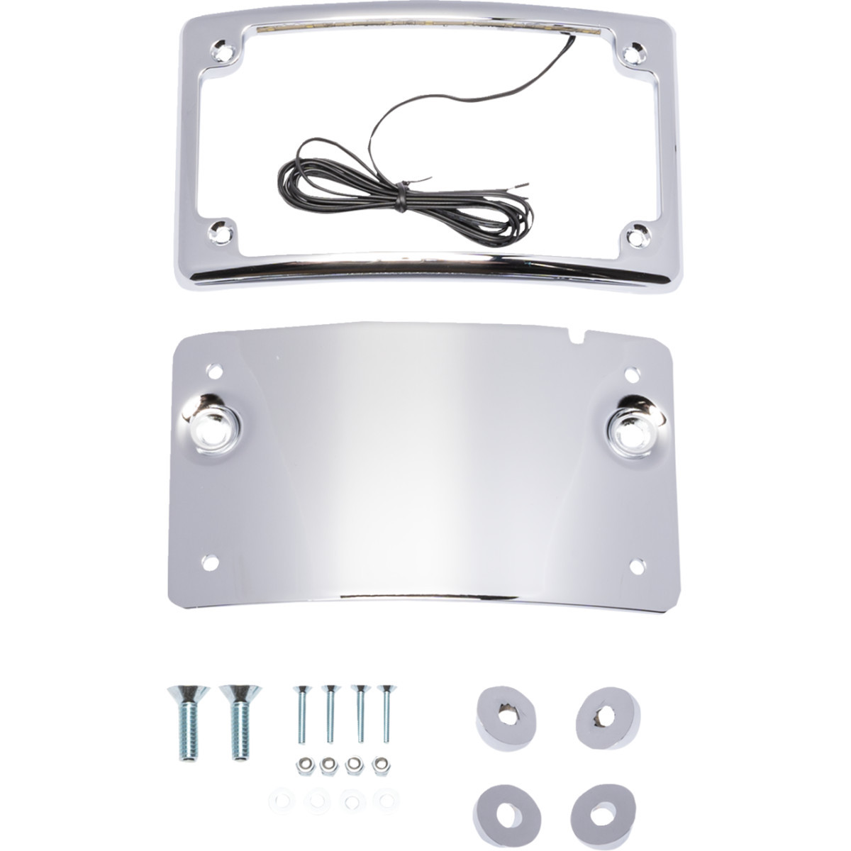 Kodlin USA #KUS20101 - License Plate Mount - Curved - Chrome