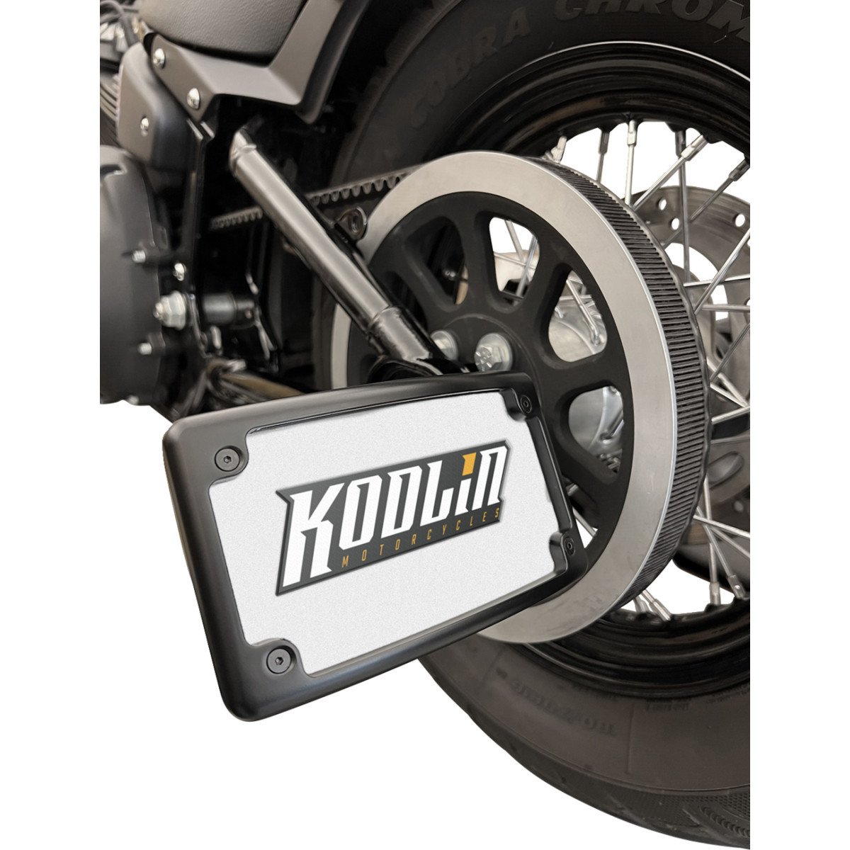 Kodlin USA #KUS20501 - License Plate Bracket - Black - M8 Softail