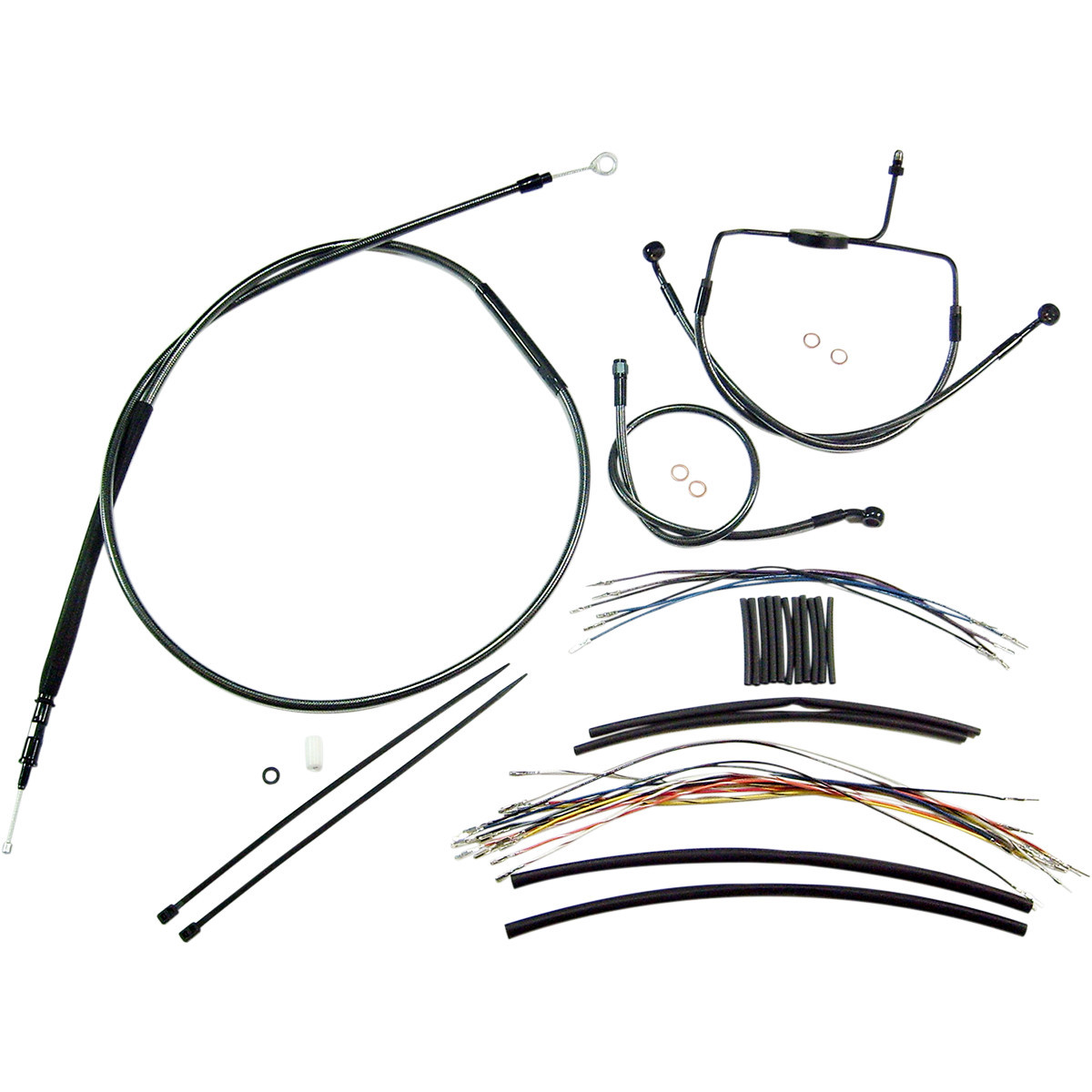 Magnum Shielding #487301 - Black Pearl™ Designer Handlebar Installation Kit - 12"-14" - '08-'13 Touring