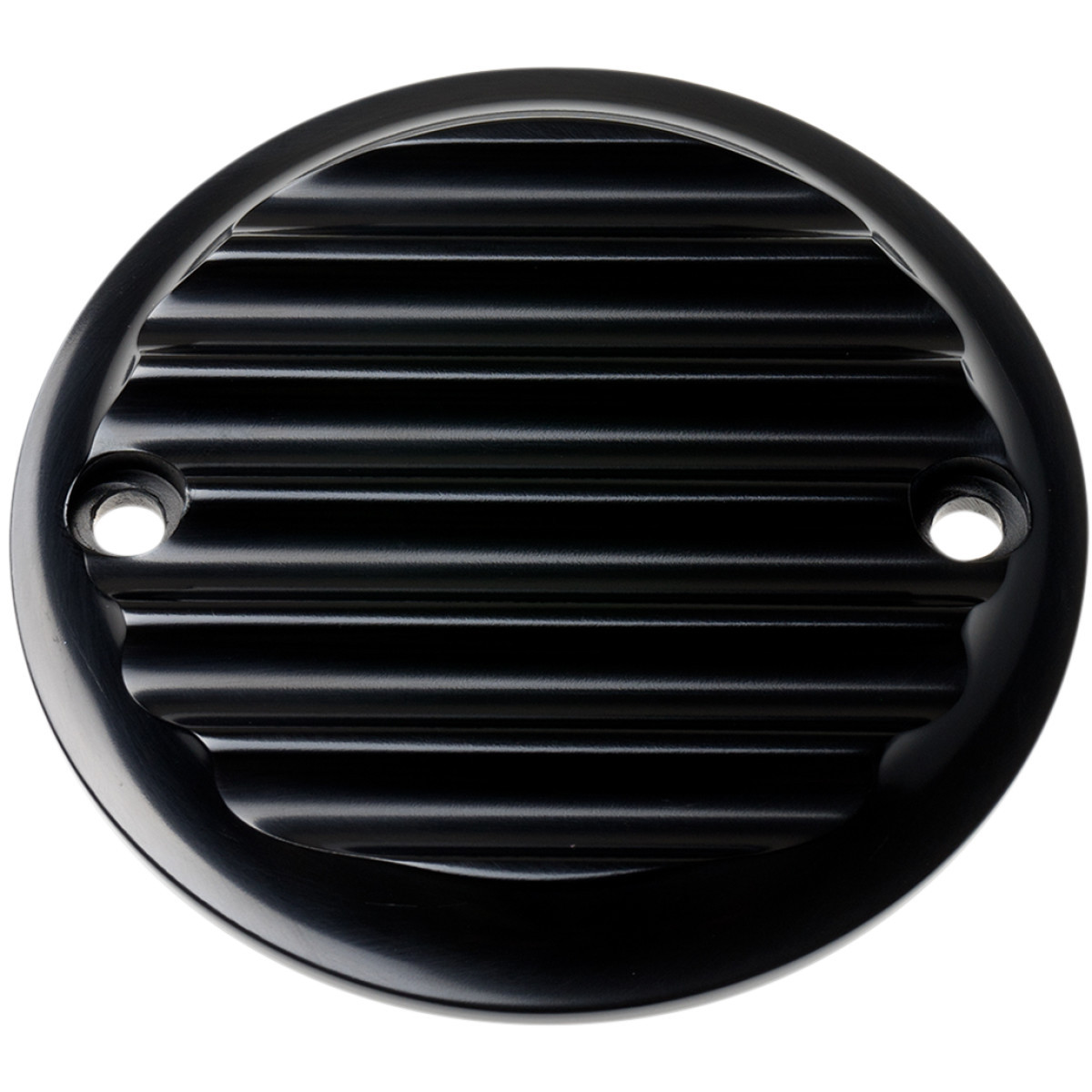 Joker Machine #02-98-1 - Points Cover - Finned - 2 Hole - Black Anodized