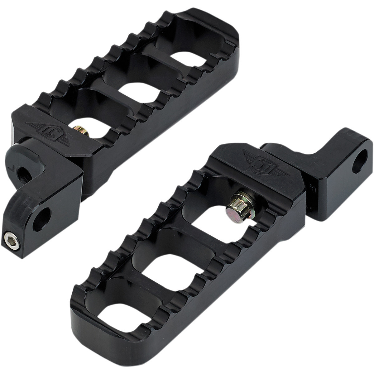 Joker Machine #08-61-3B - Adjustable Serrated Foot Pegs - Long - Black - XL