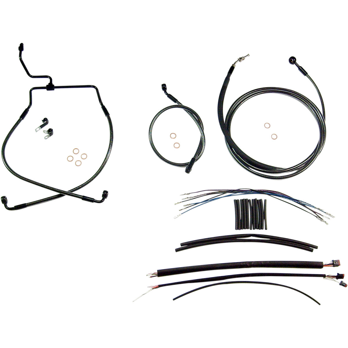 Magnum Shielding #487332 - Black Pearl™ Designer Handlebar Installation Kit - 15"-17" - '14-'15 FLH