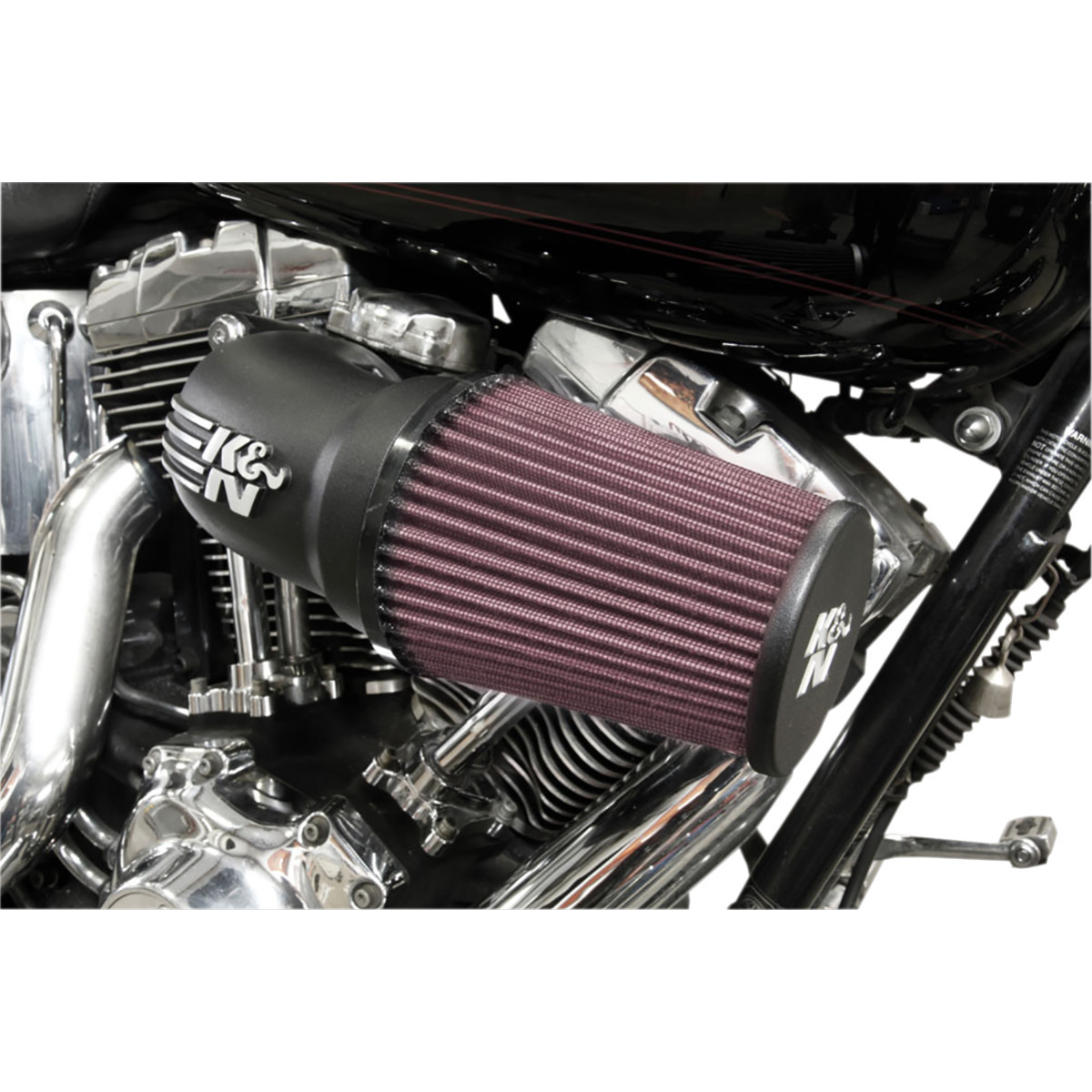 K & N #57-1137 - Aircharger® Intake System with Cast Aluminum Intake Tube - Satin Black