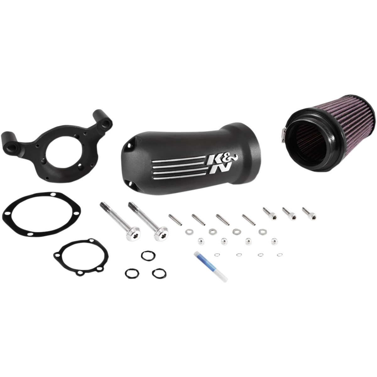 K & N #57-1137 - Aircharger® Intake System with Cast Aluminum Intake Tube - Satin Black