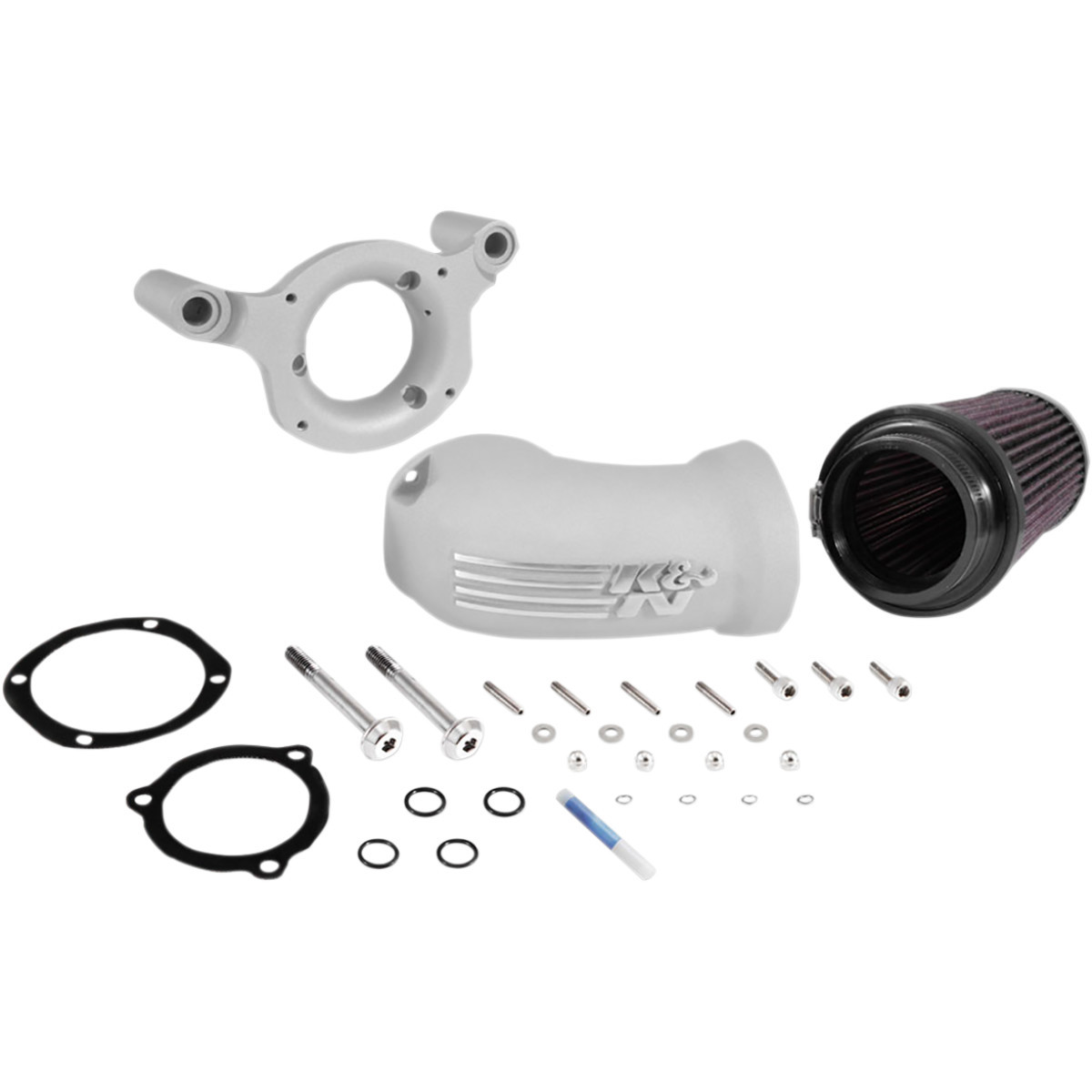 K & N #57-1137S - Aircharger® Intake System with Cast Aluminum Intake Tube - Satin Silver