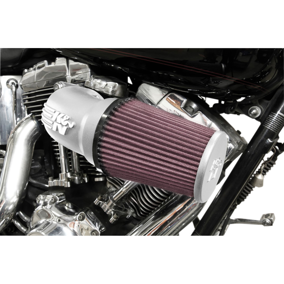 K & N #57-1137S - Aircharger® Intake System with Cast Aluminum Intake Tube - Satin Silver