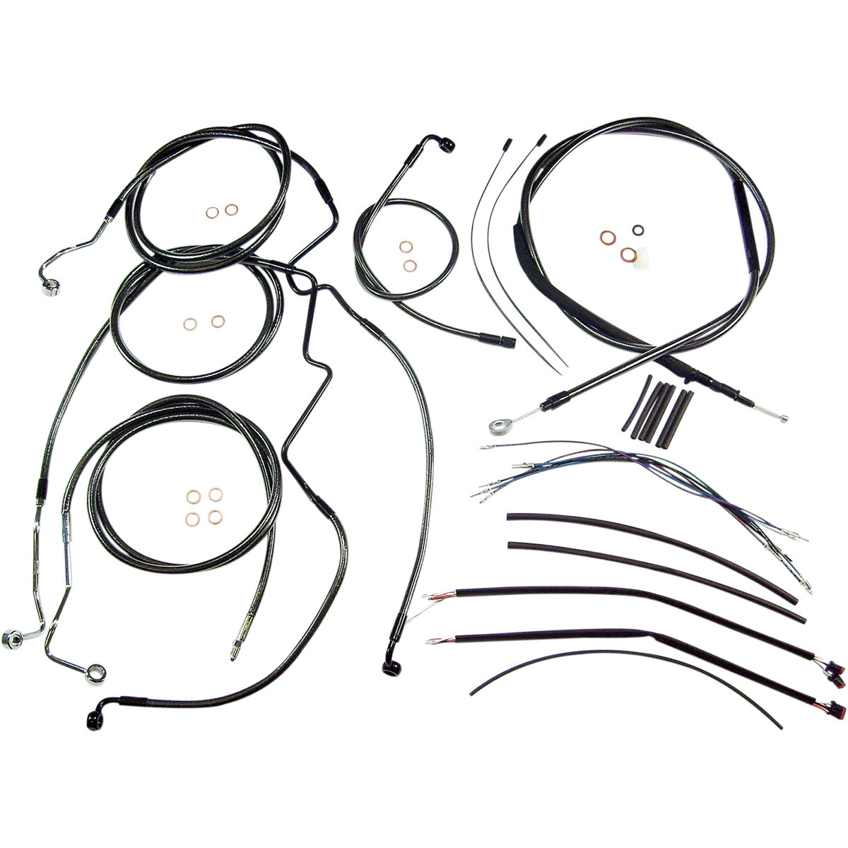 Magnum Shielding #487482 - Black Pearl™ Designer Handlebar Installation Kit - 15"-17" - '14-'15 FLHR