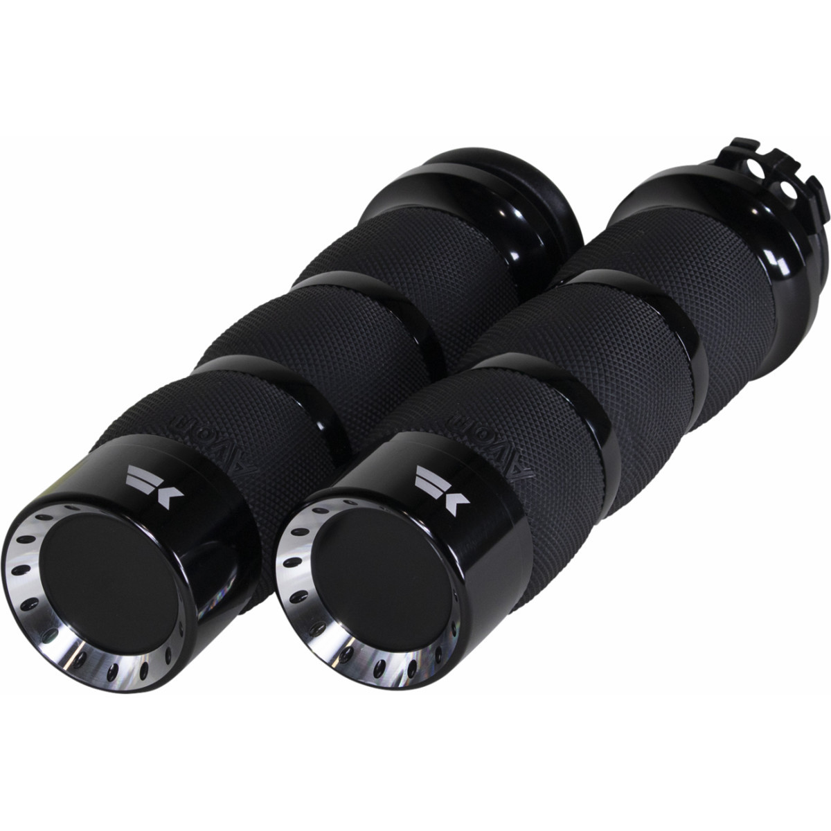 Khrome Werks #500230 - Turbine Grips - Air Cushion - Cable - Black