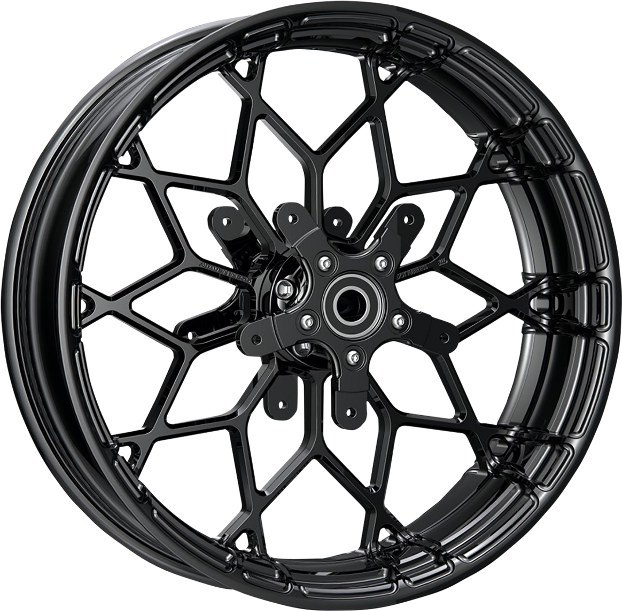 Arlen Ness #91-650 - Wheel - Fat Factory - Forged - Front - Dual Disc - Black - 18x5.5