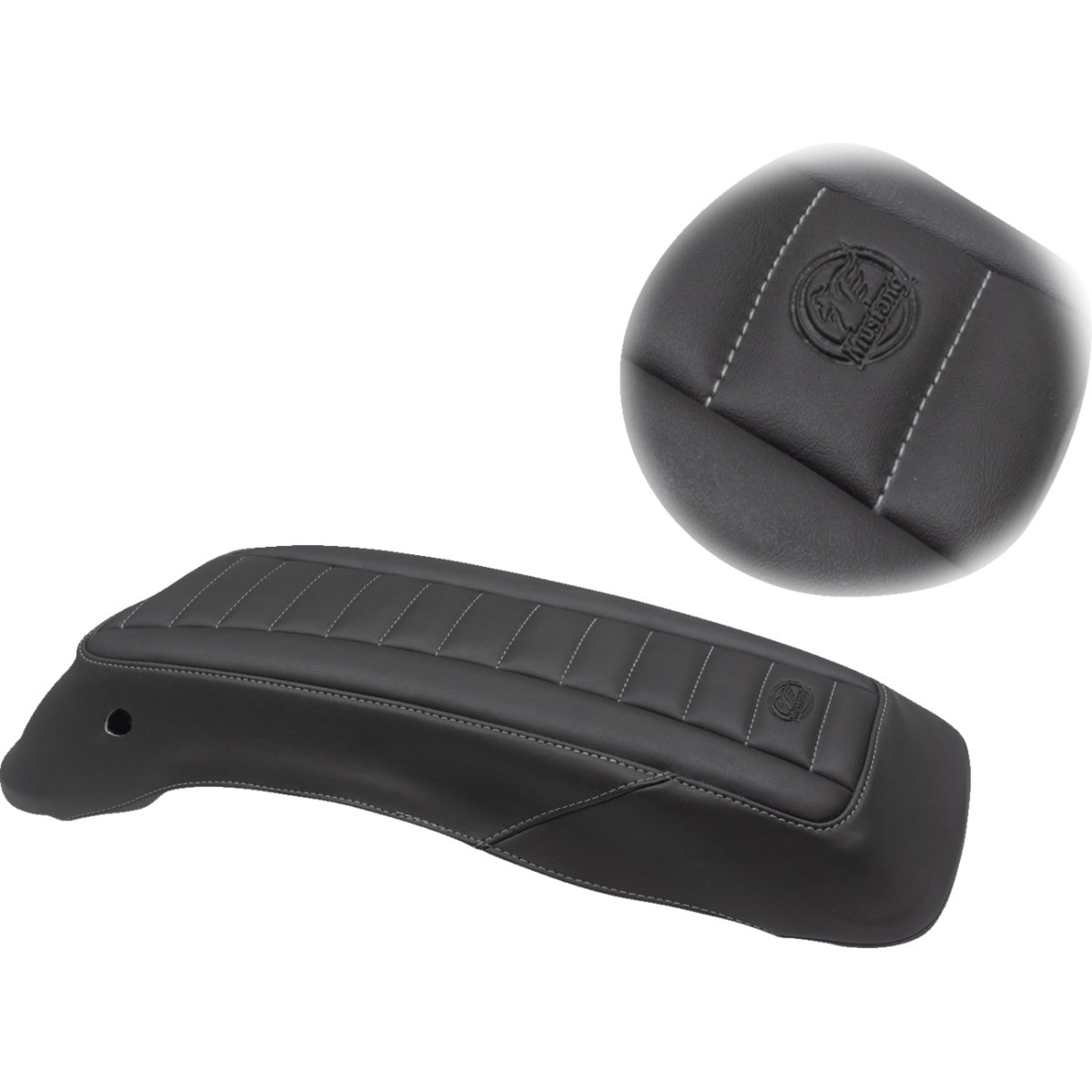 Mustang #77640GM - Saddlebag Lid Covers - Black/Gunmetal Gray - FL '14-'24
