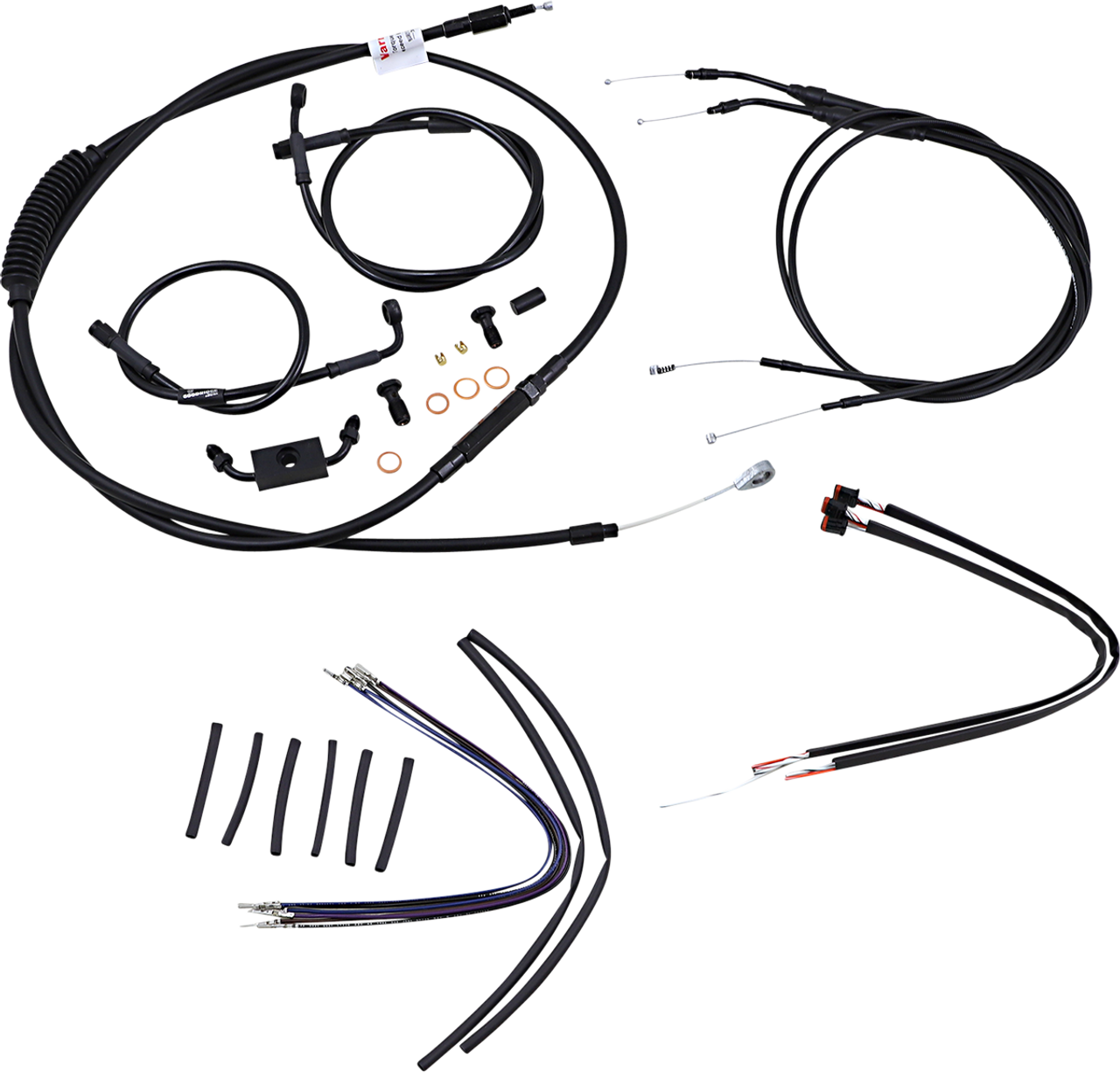 Control Kit - 16" Ape Hanger Handlebars - ABS