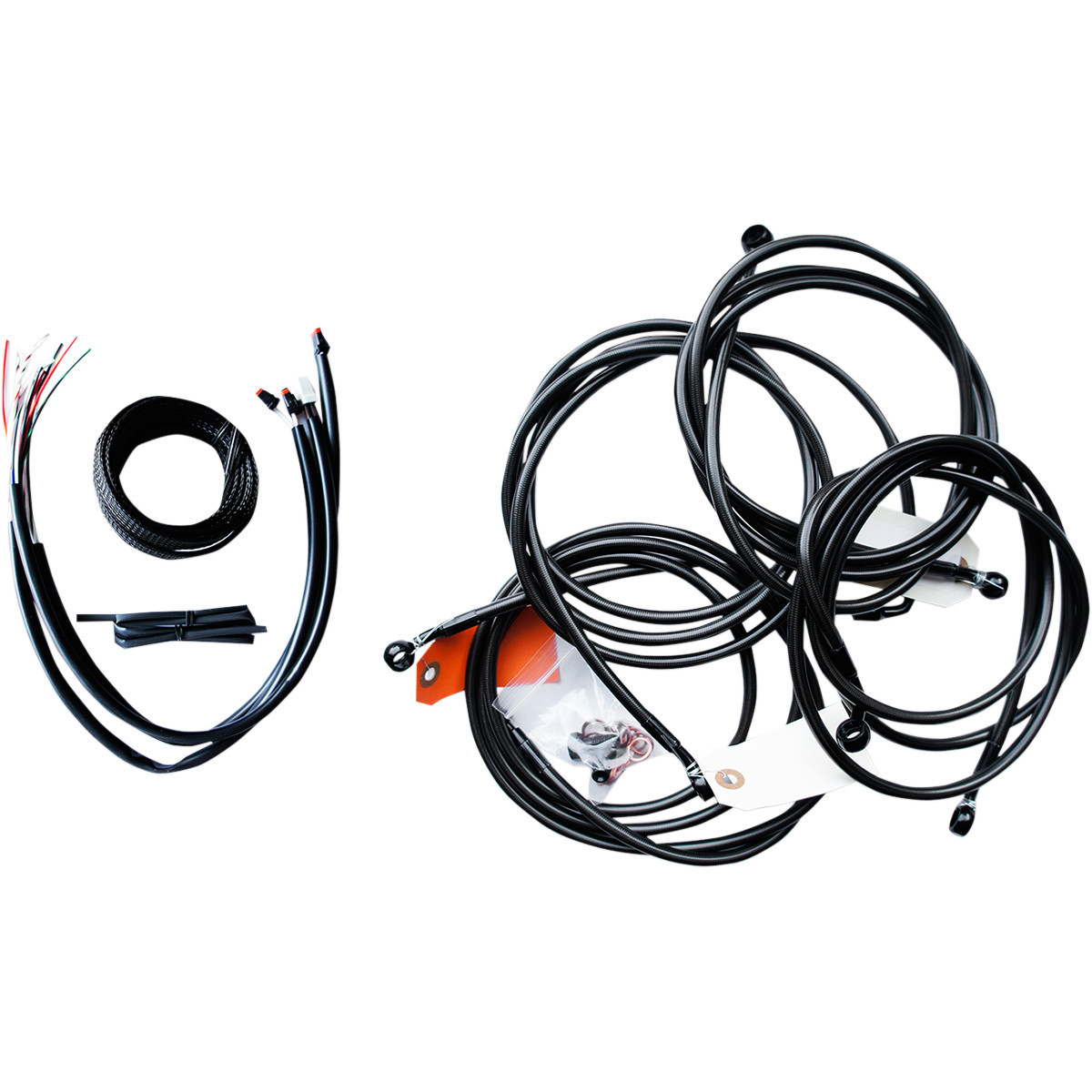 LA Choppers #LA-8053KT2-13M - Complete Midnight Braided Cable Kit - 12"-14" Handlebars - ABS - '16 FLH