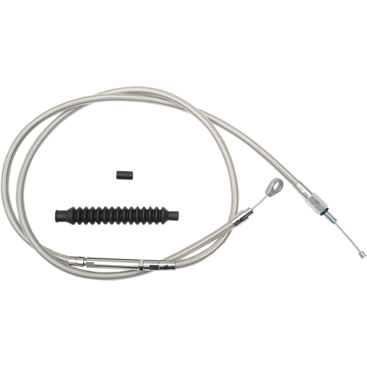 LA Choppers #LA-8100C08 - Stainless Steel Braided Clutch Cable - Mini Ape Hangers - '96-'06 Softail