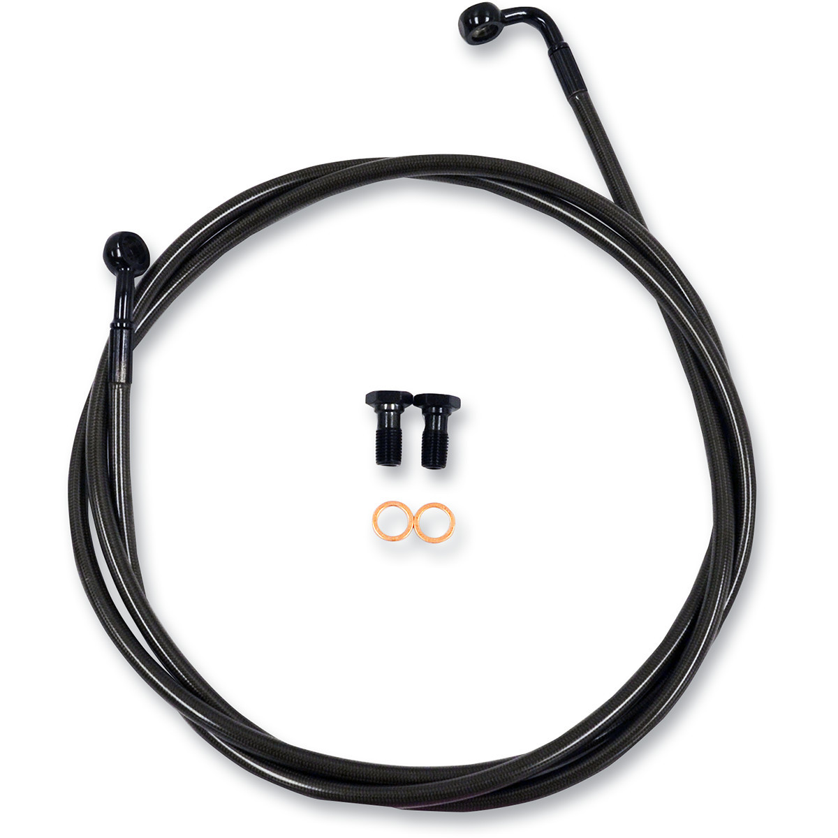LA Choppers #LA-8153B13M - Brake Lines - 12" - 14" Ape Hanger Handlebars - Midnight