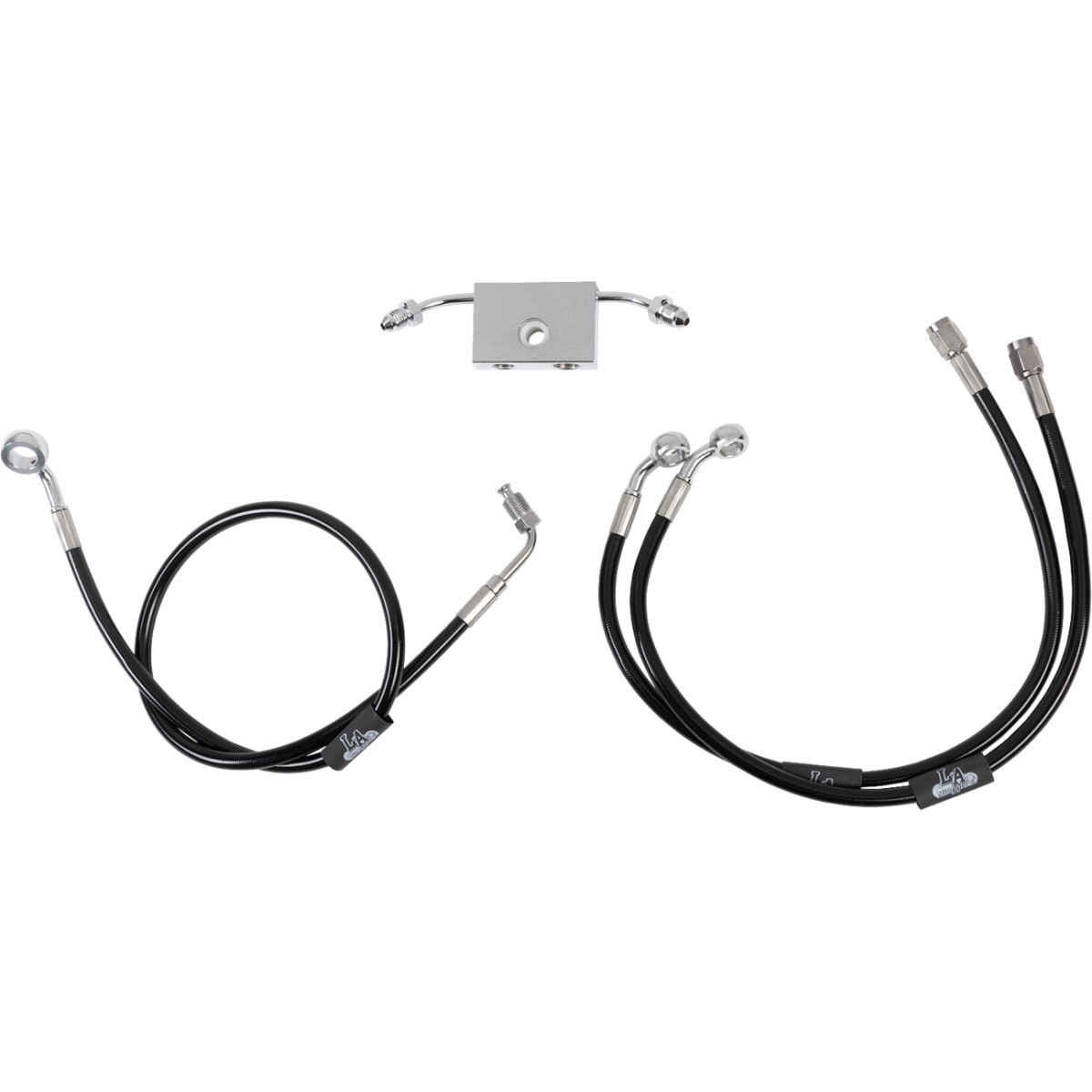 LA Choppers #LA-8154B08B - Brake Line - Mini Ape Hanger Handlebars - Black