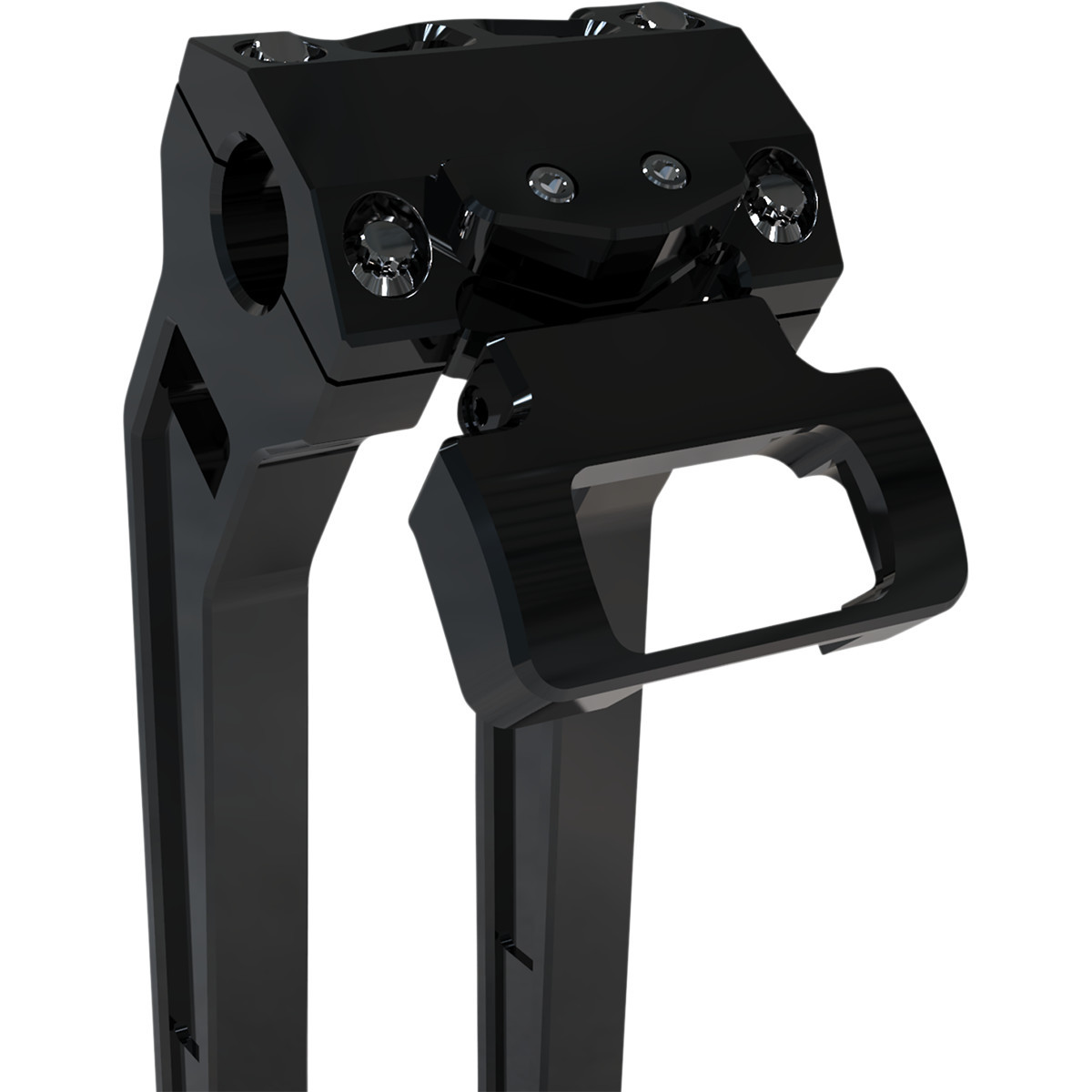 LA Choppers #LA-7397-00B - Gauge Mount - Single - Black - Softail