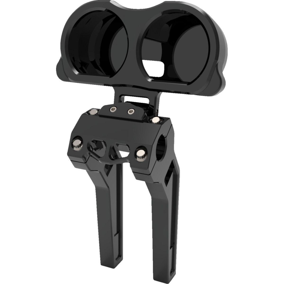 LA Choppers #LA-7397-03B - Gauge Mount - Dual - Black - FLT