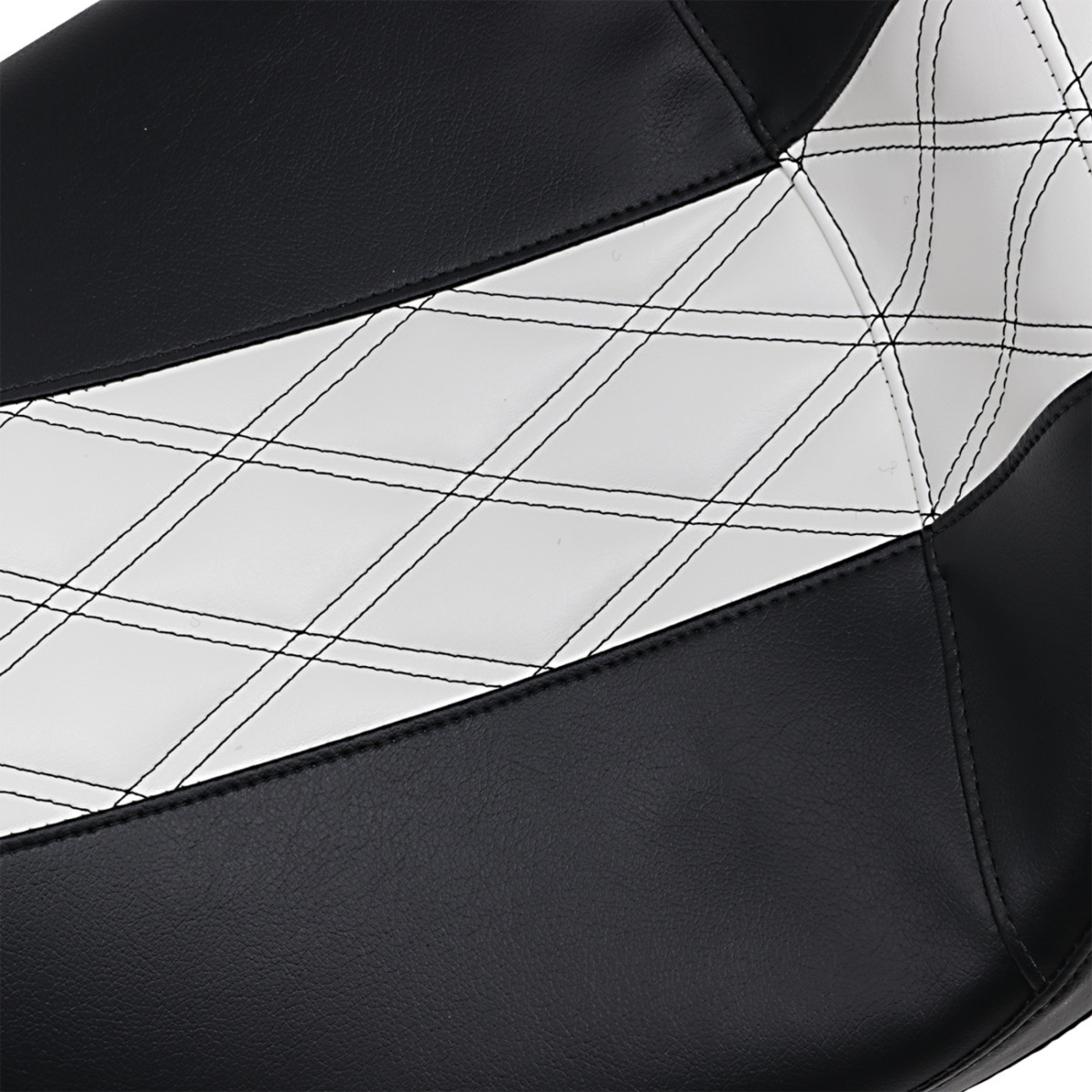 LE Pera #LK-997DLGT1 - Outcast Daddy Long Legs Seat - 2Up - w/o Backrest - Black w/ White Double Diamond Inlay - FL '08-'22