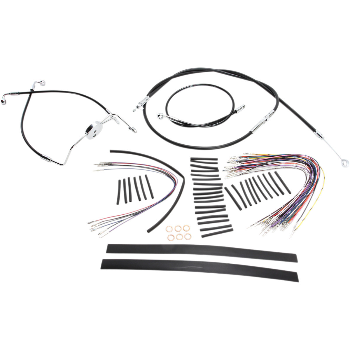 Magnum Shielding #489301 - XR Handlebar Installation Kit - 12"-14" Ape Hangers - '08-'13 Touring - Black