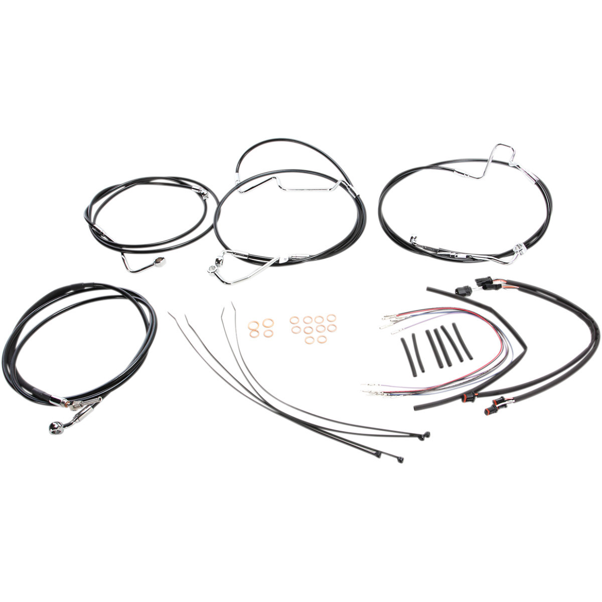 Magnum Shielding #489341 - XR Handlebar Installation Kit - 12"-14" Ape Hangers - '14-'15 FLH - Black