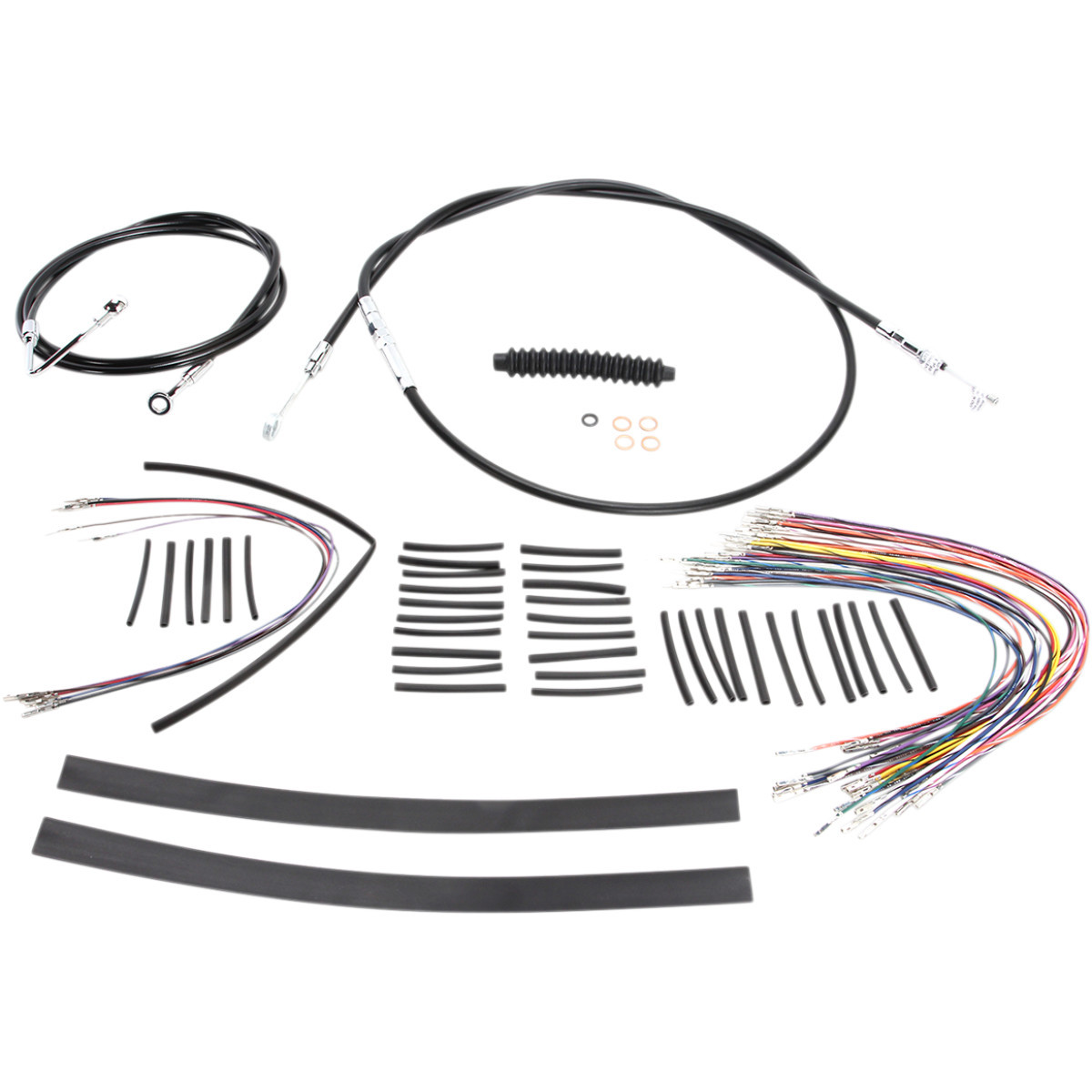 Magnum Shielding #489361 - XR Handlebar Installation Kit - 12"-14" Ape Hangers - '08-'13 Touring - Black