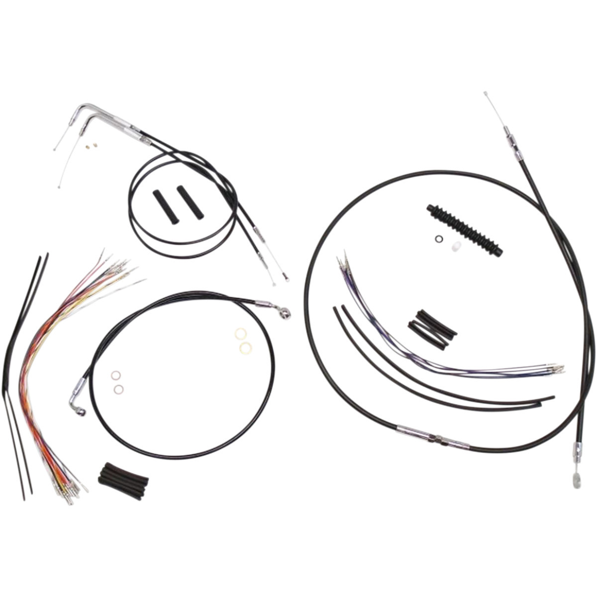 Magnum Shielding #489442 - XR Handlebar Installation Kit - 15"-17" Ape Hangers - '00-'06 Softail - Black