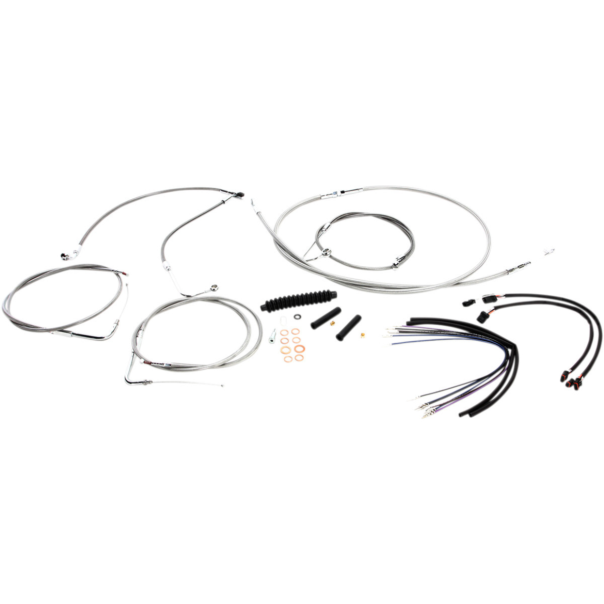 Magnum Shielding #589261 - XR Handlebar Installation Kit - 12"-14" Ape Hangers - '11-'14 FLS - Stainless Steel