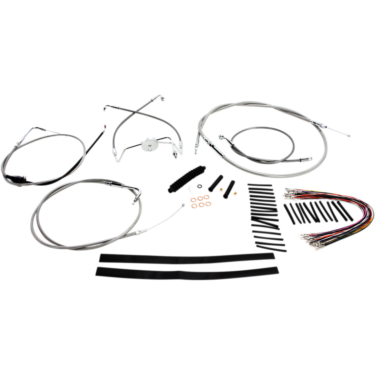 Magnum Shielding #589292 - XR Handlebar Installation Kit - 15"-17" Ape Hangers - '07 FLH - Stainless Steel