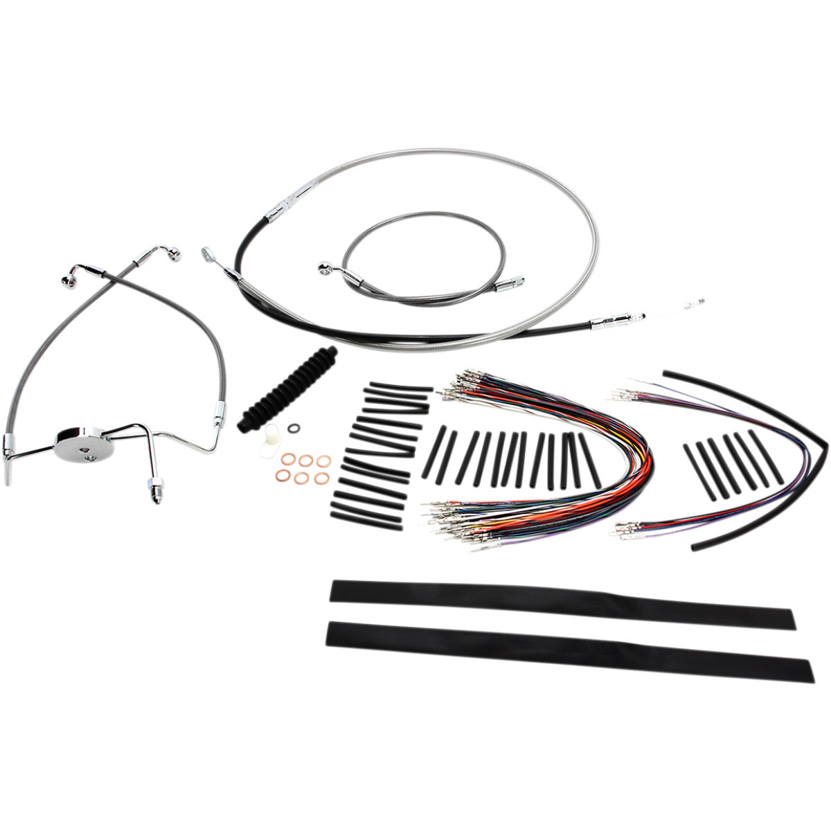 Magnum Shielding #589301 - XR Handlebar Installation Kit - 12"-14" Ape Hangers - '08-'13 Touring - Stainless Steel