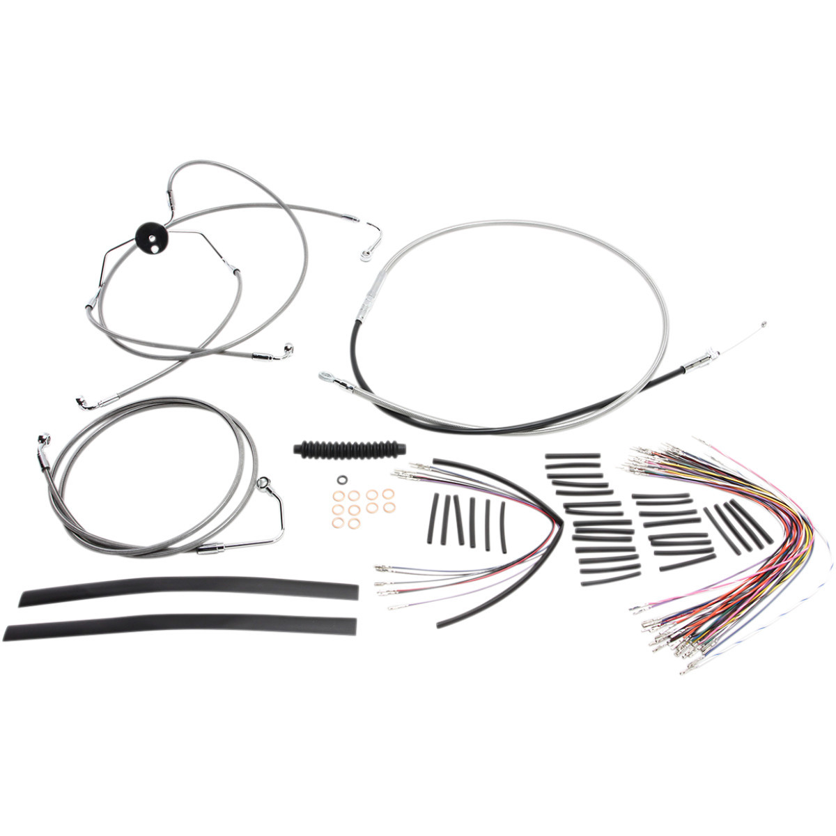 Magnum Shielding #589321 - XR Handlebar Installation Kit - 12"-14" Ape Hangers - '08-'13 FLTR - Stainless Steel