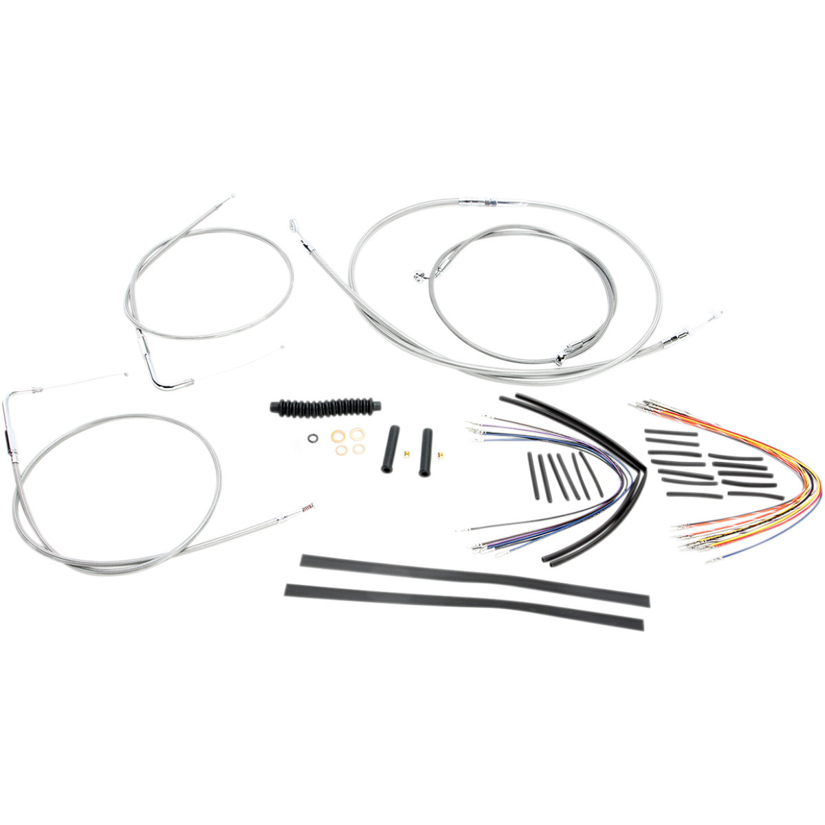 Magnum Shielding #589441 - XR Handlebar Installation Kit - 12"-14" Ape Hangers - '00-'06 Softail - Stainless Steel