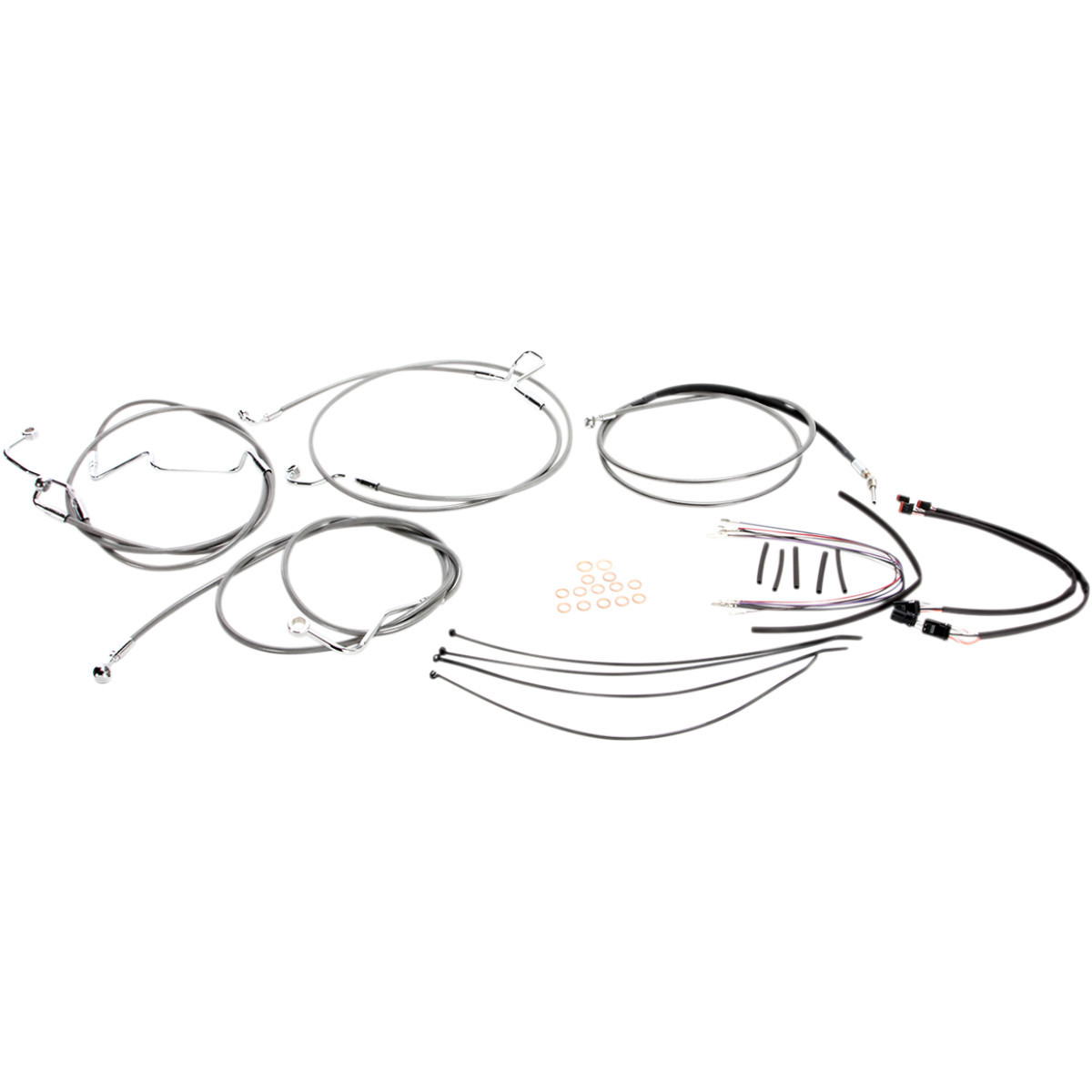 Magnum Shielding #589551 - XR Handlebar Installation Kit - 12"-14" Ape Hangers - '15 FLTRX - Stainless Steel