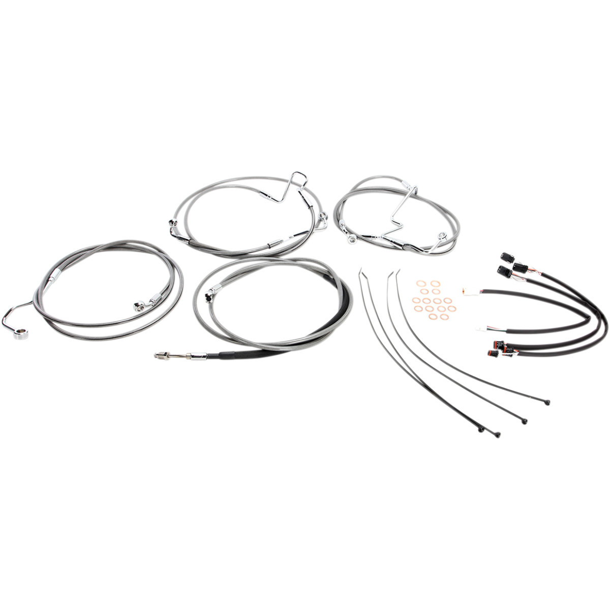 Magnum Shielding #589841 - XR Handlebar Installation Kit - 12"-14" Ape Hangers - '17-'20 FLH - Stainless Steel