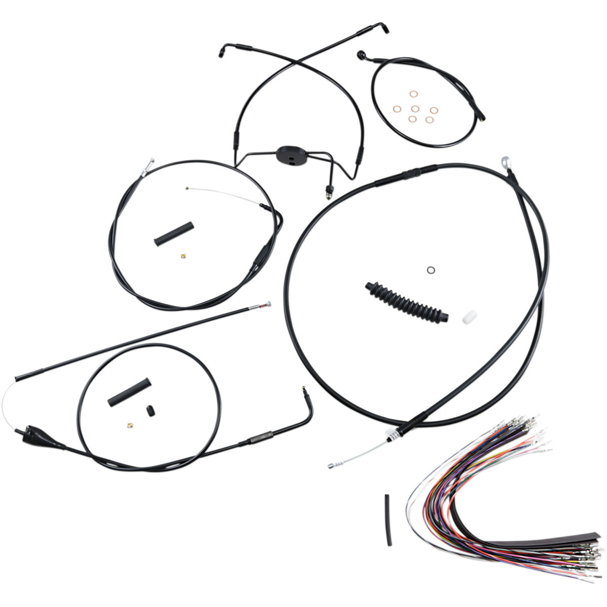 Magnum Shielding #486291 - XR Handlebar Installation Kit - 12"-14" Ape Hangers - '07 FLH - Black