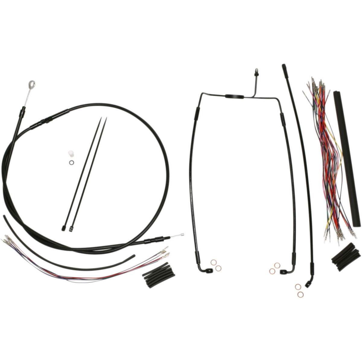 Magnum Shielding #486301 - XR Handlebar Installation Kit - 12"-14" Ape Hangers - '08-'13 Touring - Black