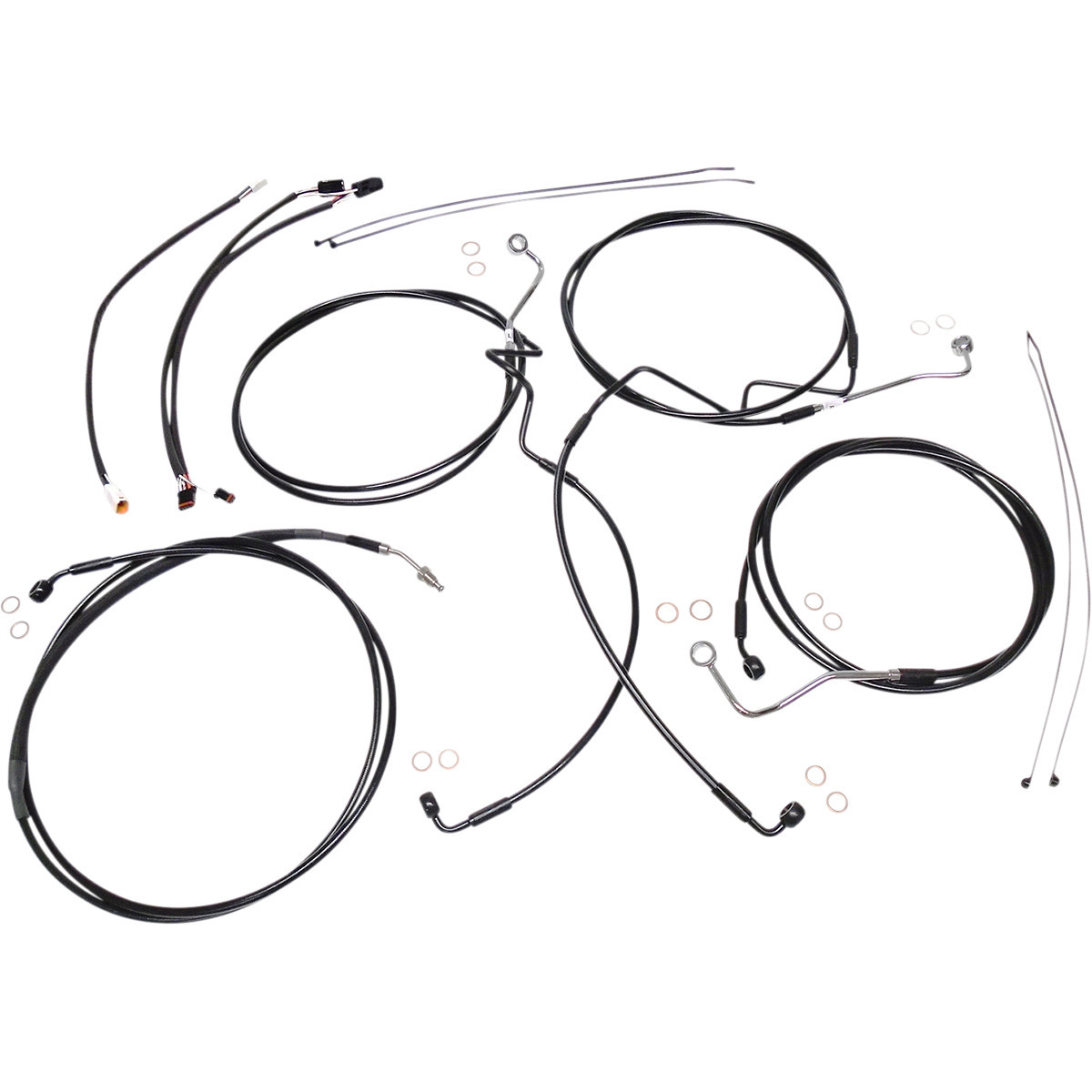 Magnum Shielding #486691 - XR Handlebar Installation Kit - 12"-14" Ape Hangers - '16 FLH - Black