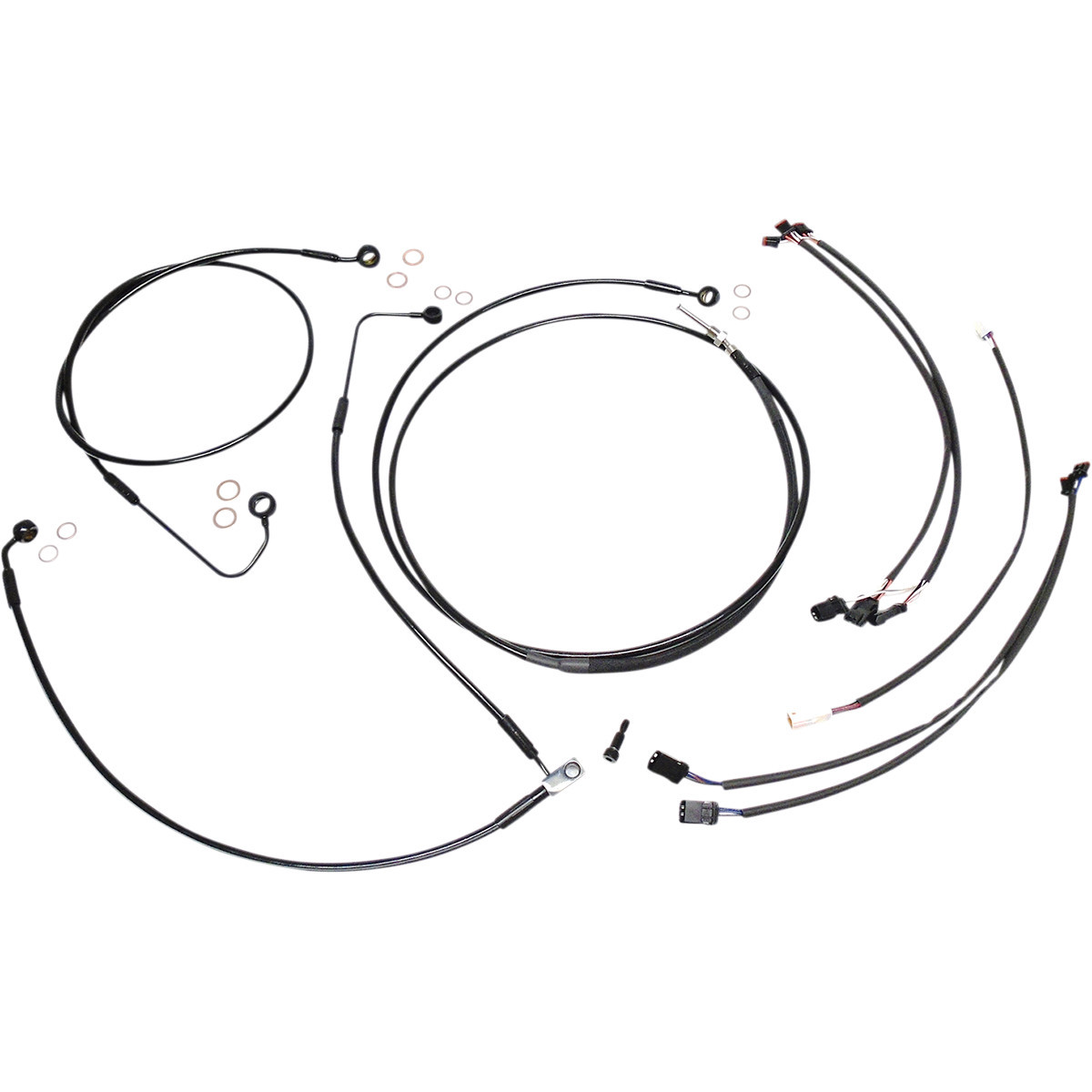 Magnum Shielding #486821 - XR Handlebar Installation Kit - 12"-14" Ape Hangers - '16 FLSS - Black